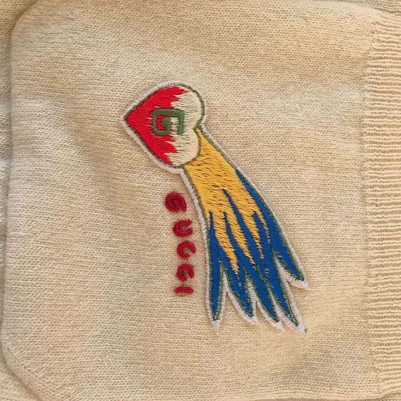 Gucci Gucci Yellow Embroidered Wool Knit Sweater Size US L / EU 52-54 / 3 - 5 Thumbnail