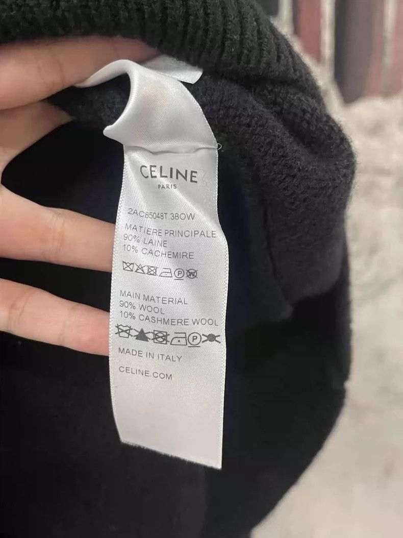Celine Celine Black Sweater with Logo Size US L / EU 52-54 / 3 - 6 Thumbnail