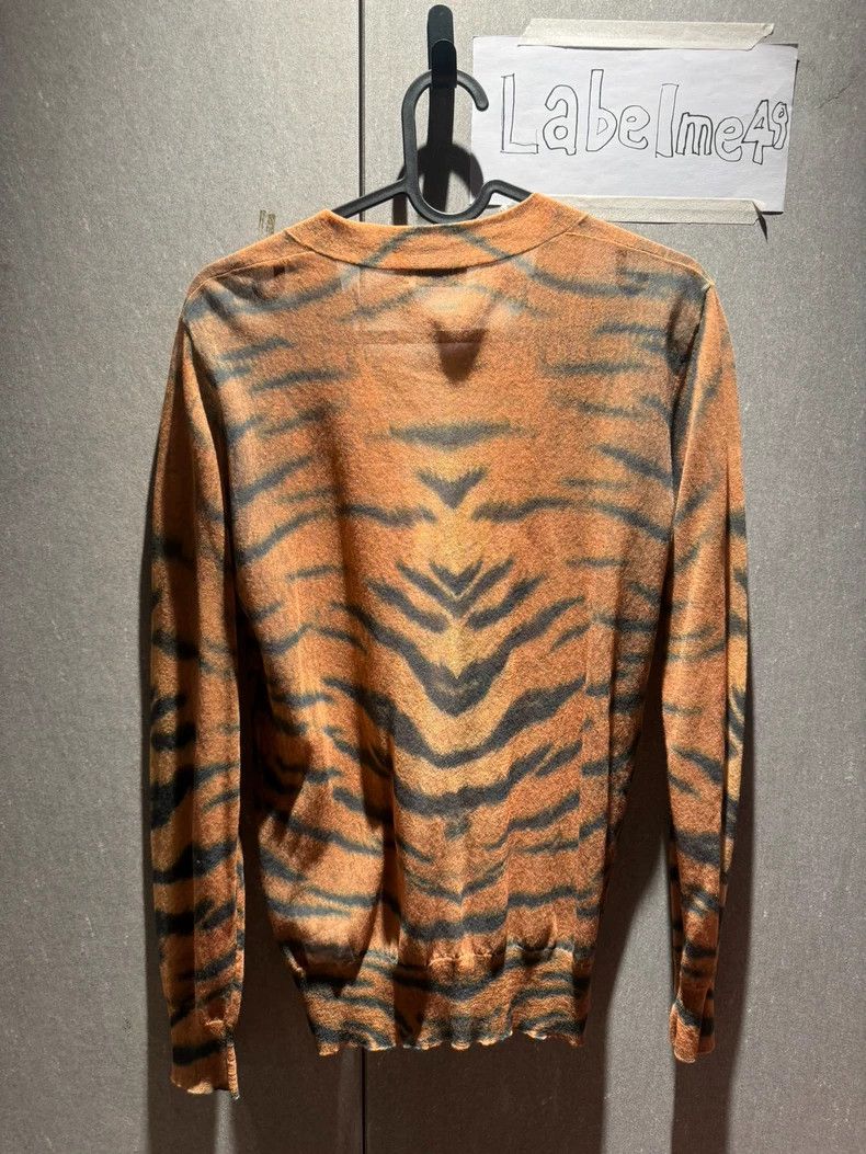 Dries Van Noten Dries Van Noten Tiger Print Transparent Cardigan Size US XS / EU 42 / 0 - 5 Thumbnail