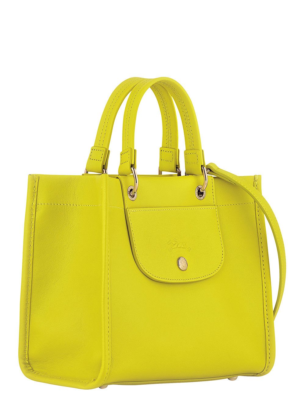 Longchamp Green Handbag with Embossed Logo on the Front and Adjustable and Removable Shoulder Strap in Leather Woman Size ONE SIZE - 2 Thumbnail