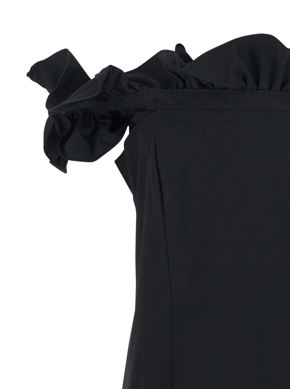 ROTATE Black Dress with Ruffle Decorations and Ruffle Details in Tech Fabric Woman Size XS / US 0-2 / IT 36-38 - 2 Thumbnail