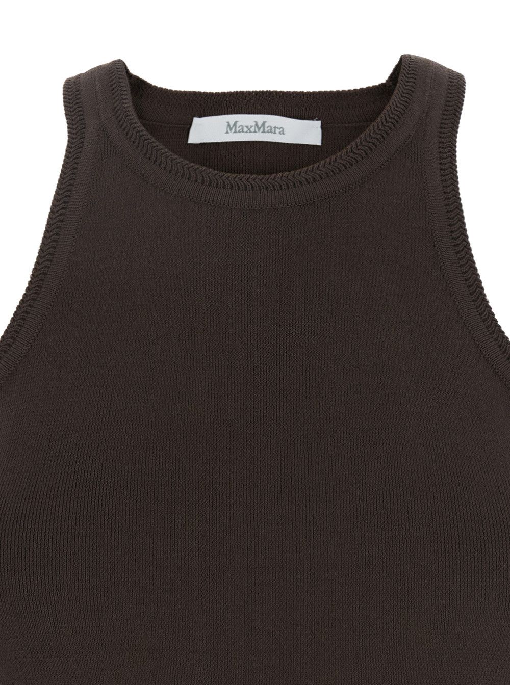 Max Mara 'Arness' Black Sleeveless Top with Halterneck in Cotton Woman Size M / US 6-8 / IT 42-44 - 3 Thumbnail