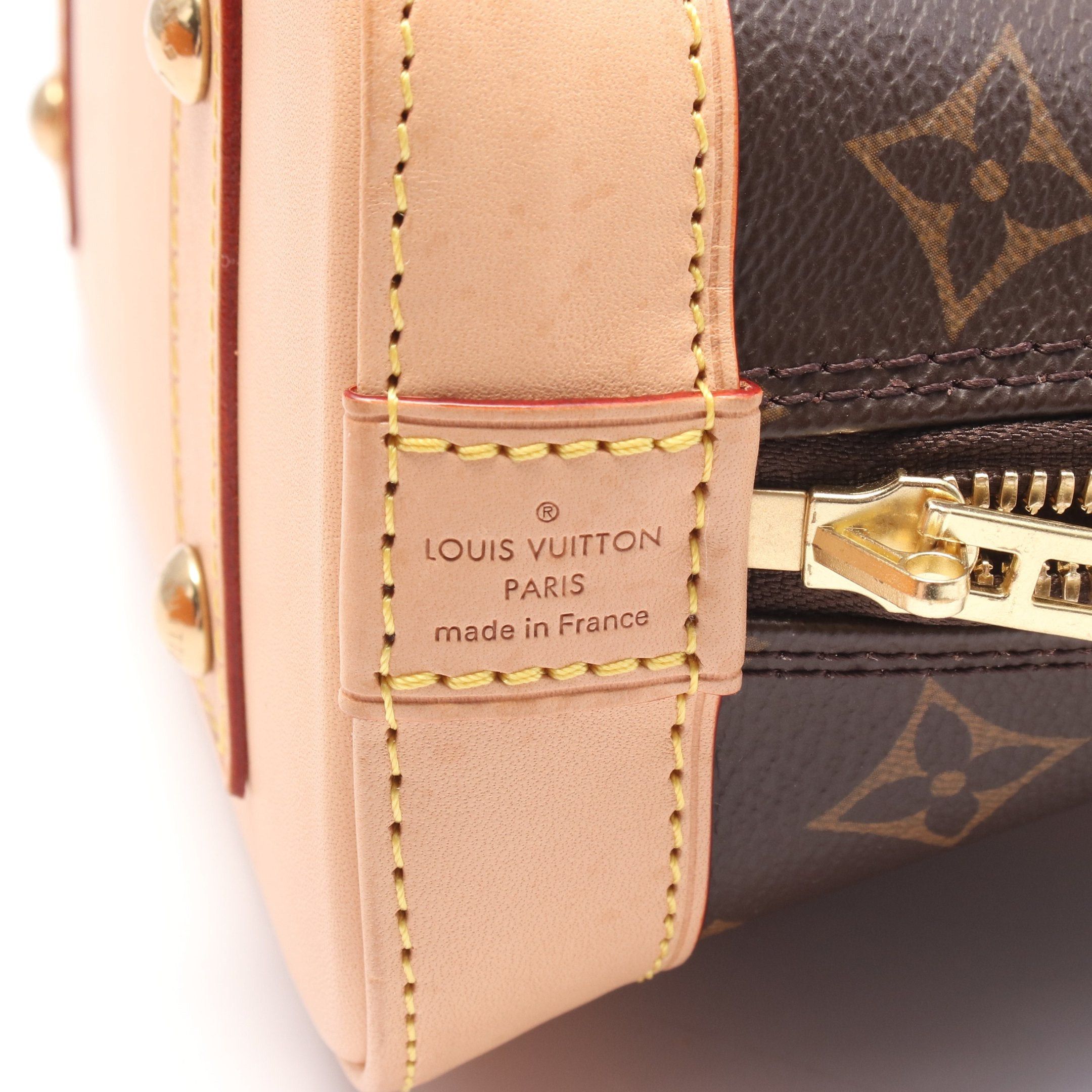 Louis Vuitton Louis Vuitton Alma Bb Monogram Handbag Leather Brown Size ONE SIZE - 4 Thumbnail