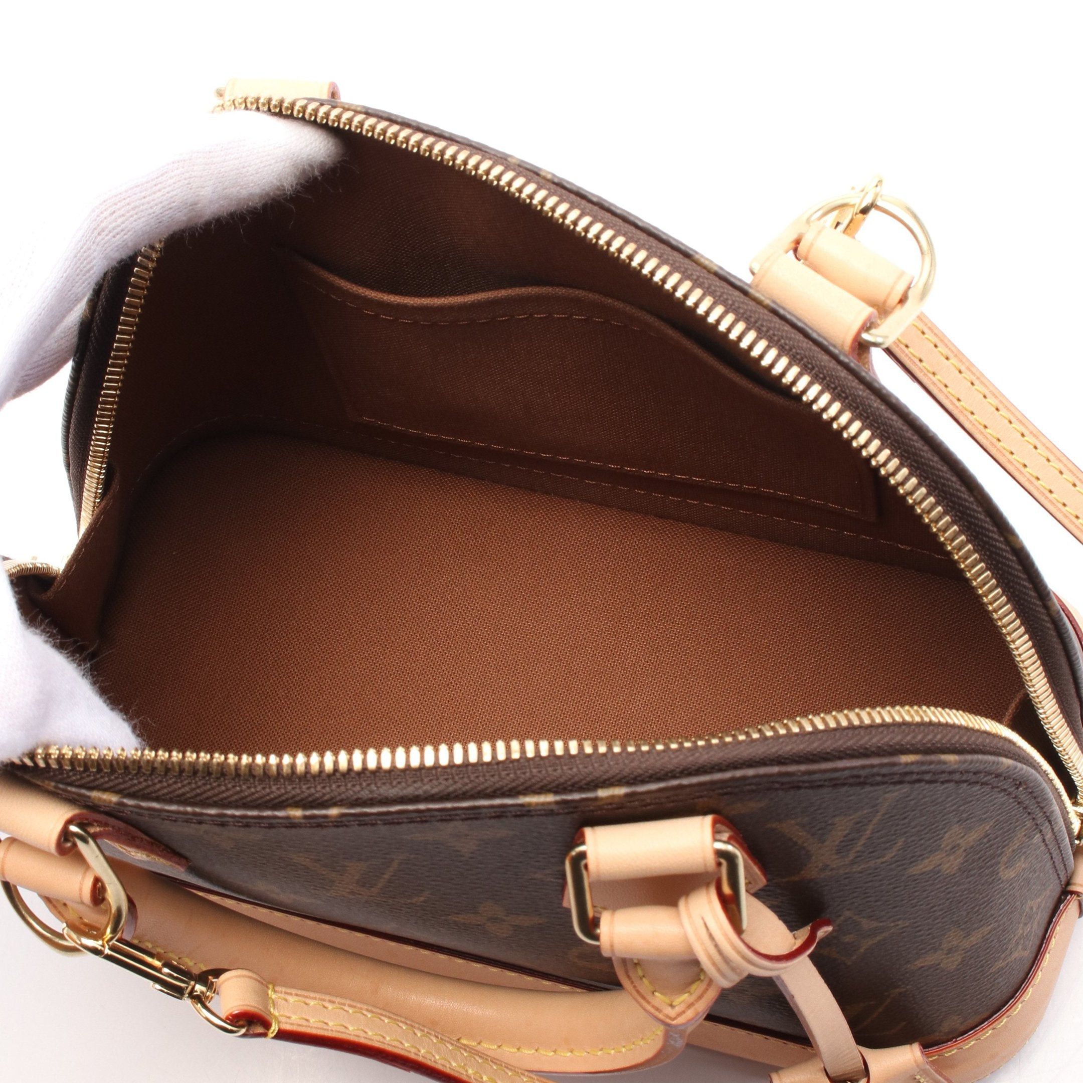 Louis Vuitton Louis Vuitton Alma Bb Monogram Handbag Leather Brown Size ONE SIZE - 3 Thumbnail