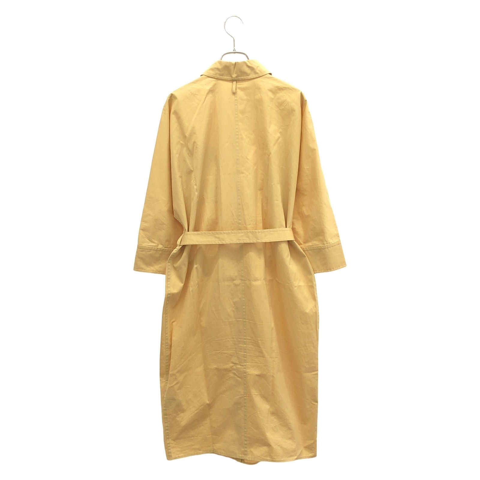 Hermes Shirt Dress One Piece Cotton Beige