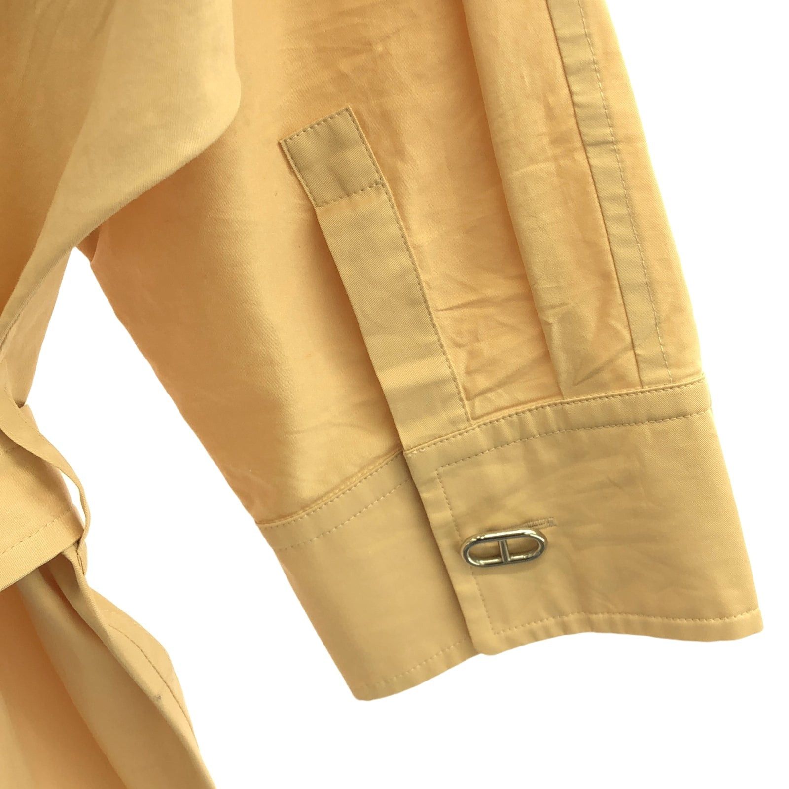 Hermes Shirt Dress One Piece Cotton Beige