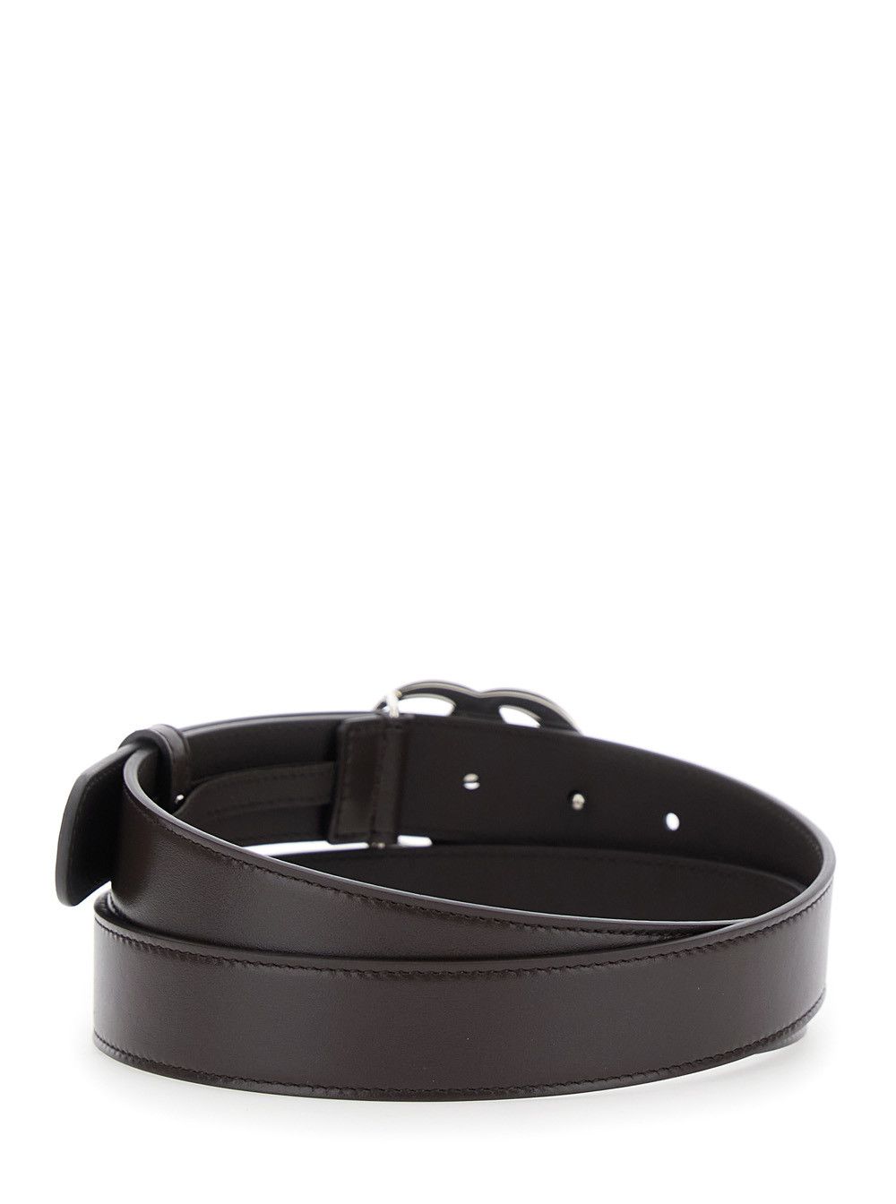 Gucci Brown Leather Belt with GG Buckle for Men Size ONE SIZE - 3 Thumbnail