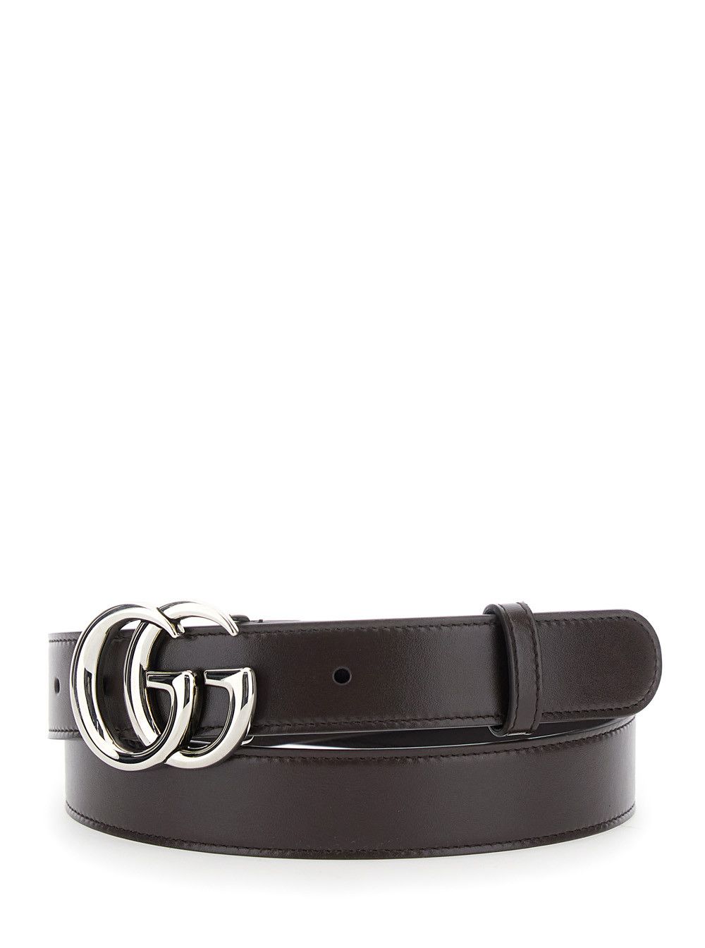Gucci Brown Leather Belt with GG Buckle for Men Size ONE SIZE - 2 Thumbnail