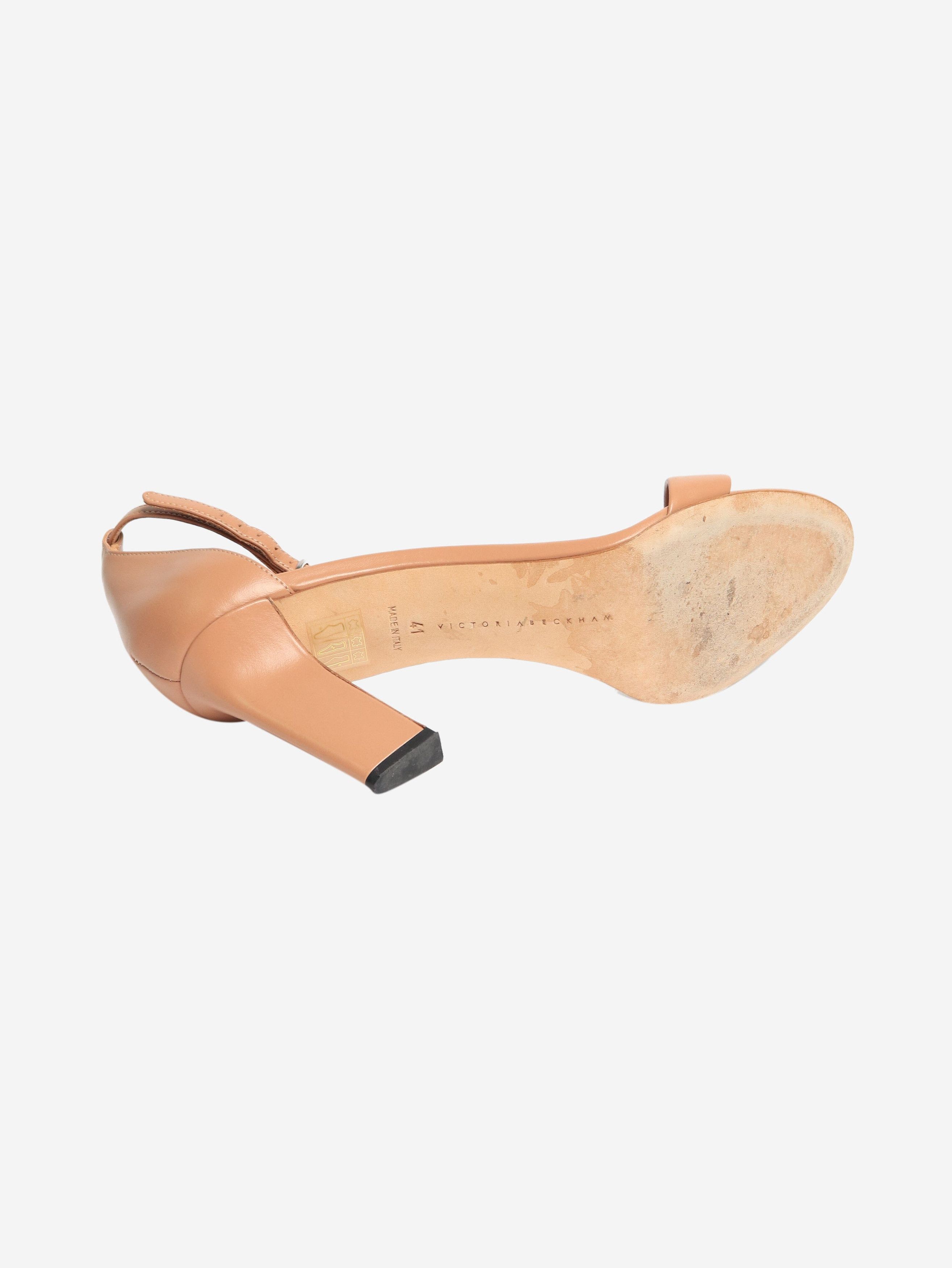 Blush leather sandal heels - size EU 41