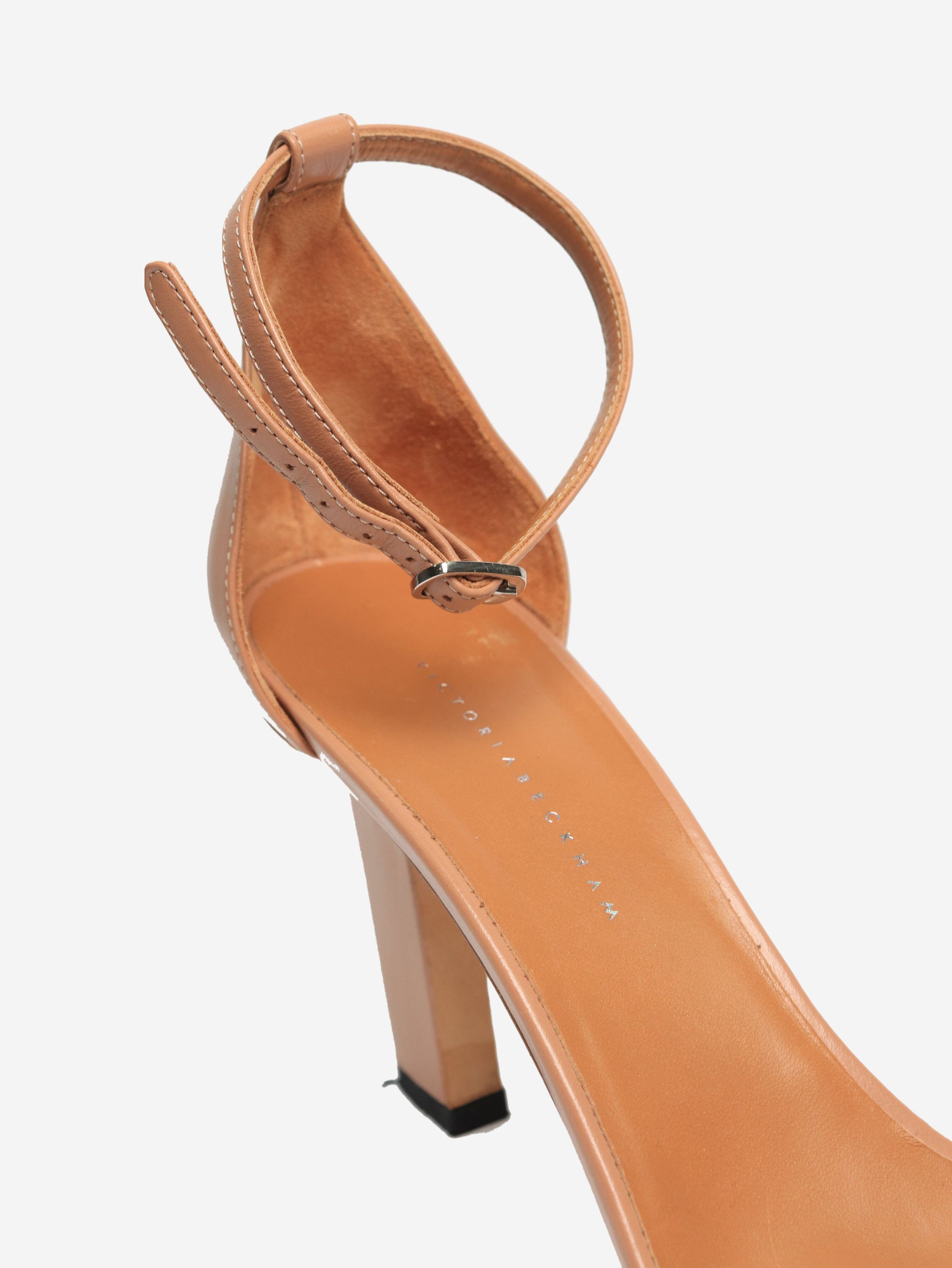 Blush leather sandal heels - size EU 41