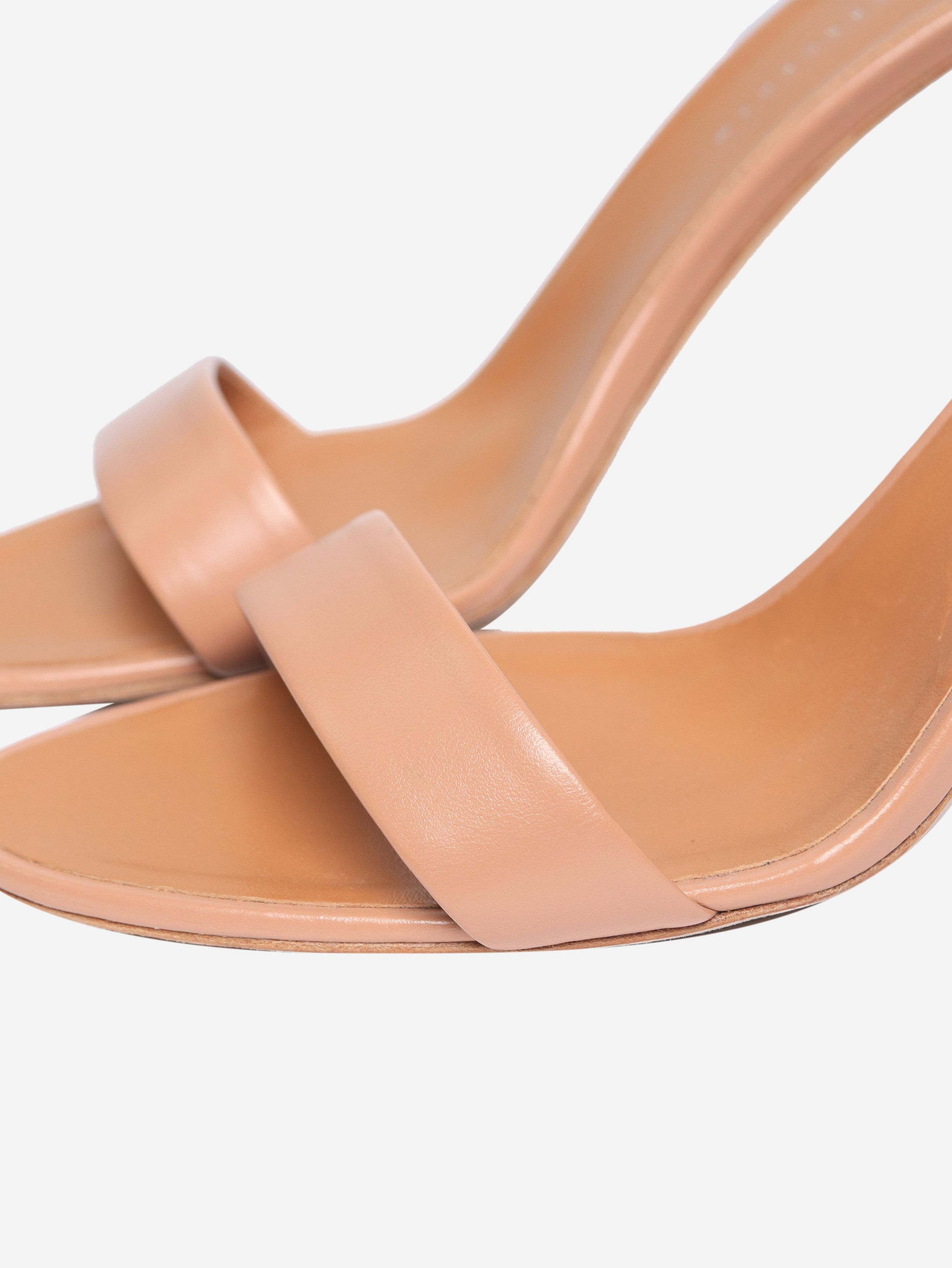 Blush leather sandal heels - size EU 41