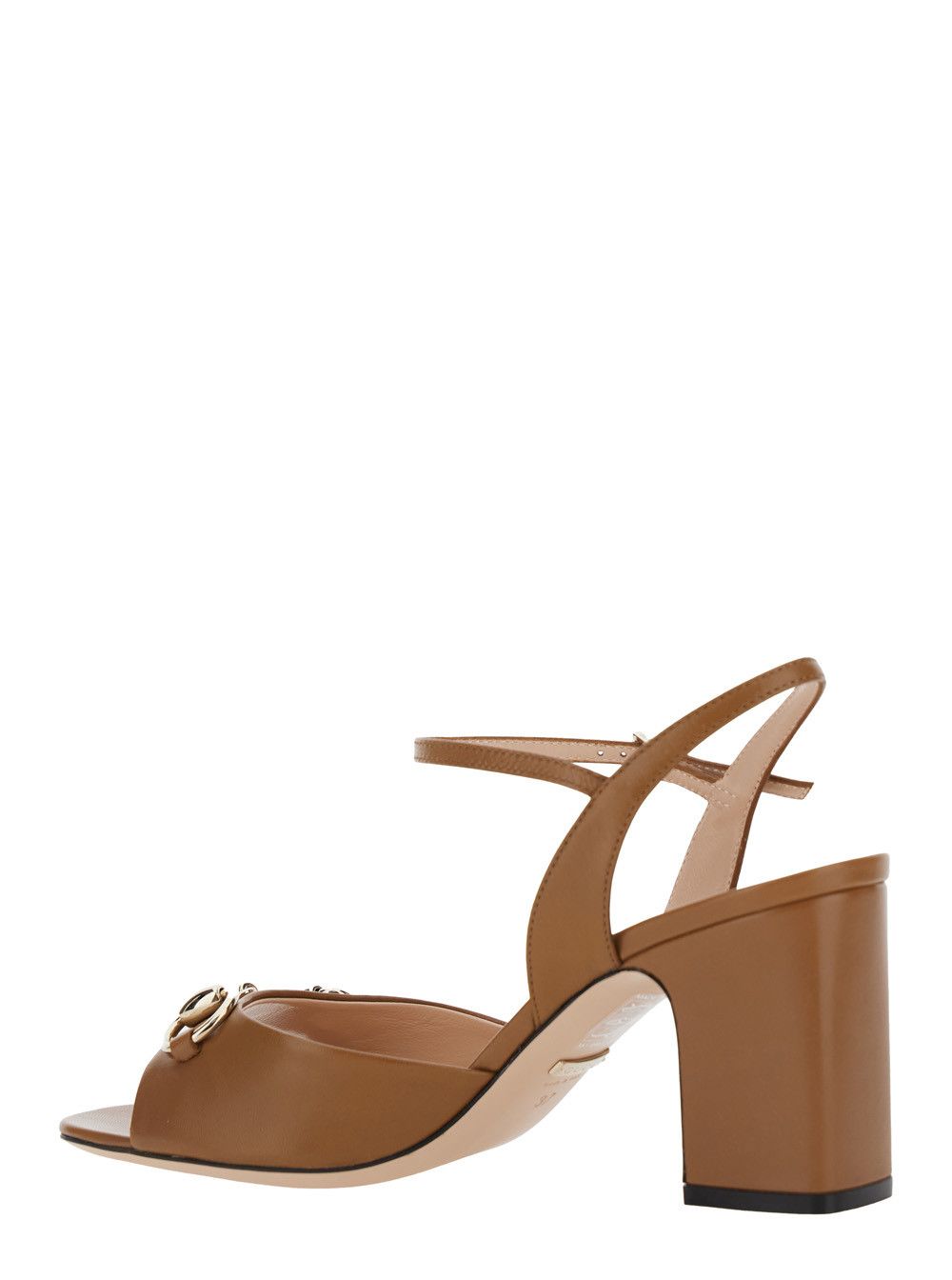 Gucci 'Lady Horsebit' Brown Sandals with Medium Heel and Horsebit in Leather Woman Size US 8.5 / IT 38.5 - 3 Thumbnail