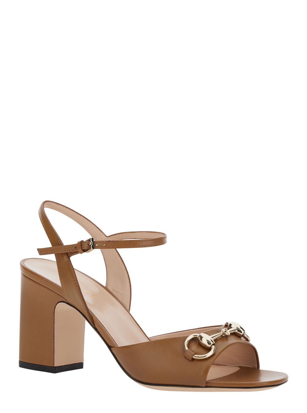 Gucci 'Lady Horsebit' Brown Sandals with Medium Heel and Horsebit in Leather Woman Size US 8.5 / IT 38.5 - 2 Thumbnail