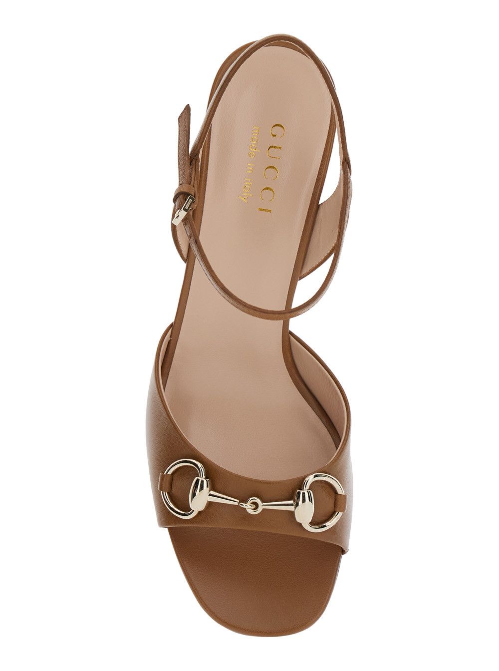 Gucci 'Lady Horsebit' Brown Sandals with Medium Heel and Horsebit in Leather Woman Size US 8.5 / IT 38.5 - 4 Thumbnail