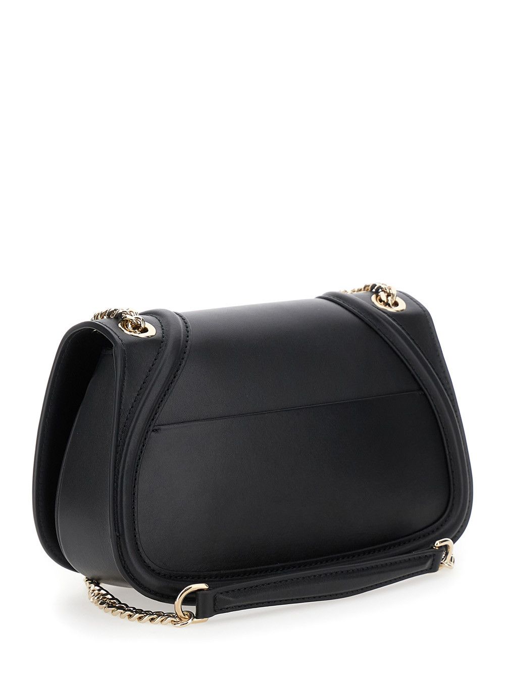 Gucci 'Blondie Small' Black Handbag with Metallic GG Crossover on the Front and Chain Shoulder Strap in Leather Woman Size ONE SIZE - 3 Thumbnail