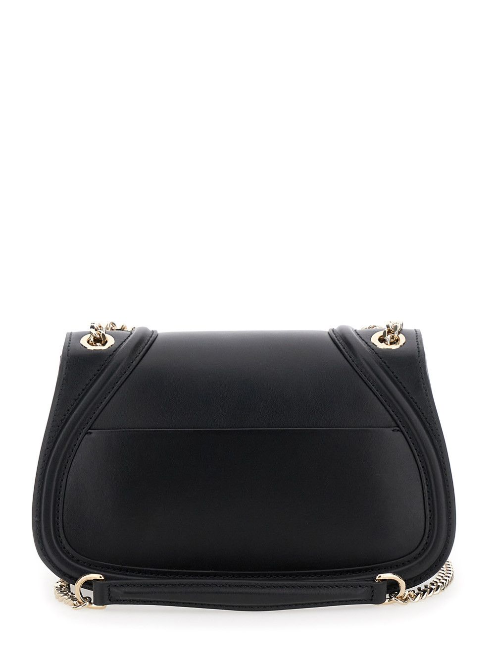 Gucci 'Blondie Small' Black Handbag with Metallic GG Crossover on the Front and Chain Shoulder Strap in Leather Woman Size ONE SIZE - 4 Thumbnail