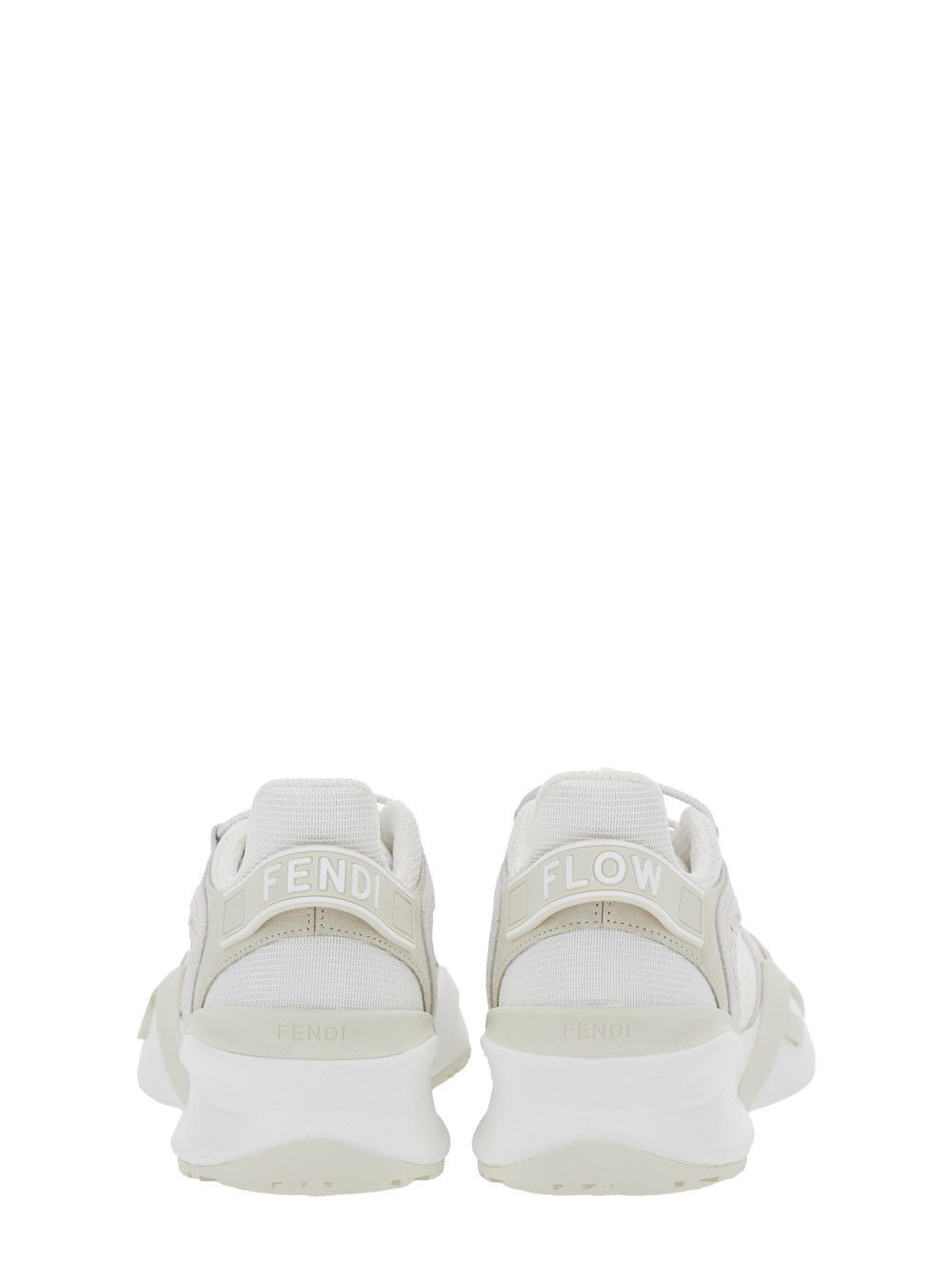 Fendi 'Flow' White Sneakers with Toggle Closure and Logo Lettering on the Side in Tech Fabric Woman Size US 6 / IT 36 - 5 Thumbnail
