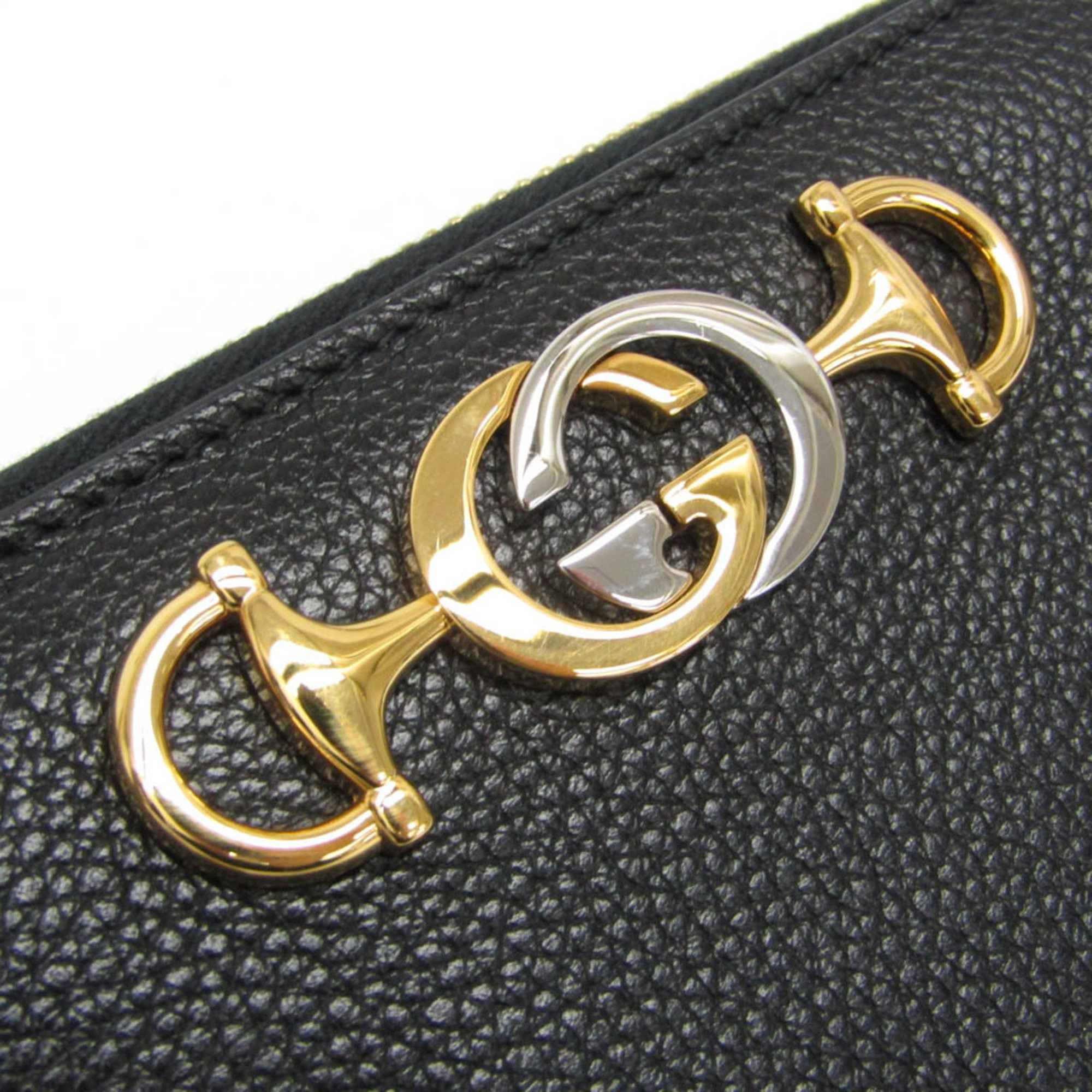 Gucci Gucci Zumi 570661 Women's Leather Long Wallet (bi-fold) Black Size ONE SIZE - 7 Thumbnail