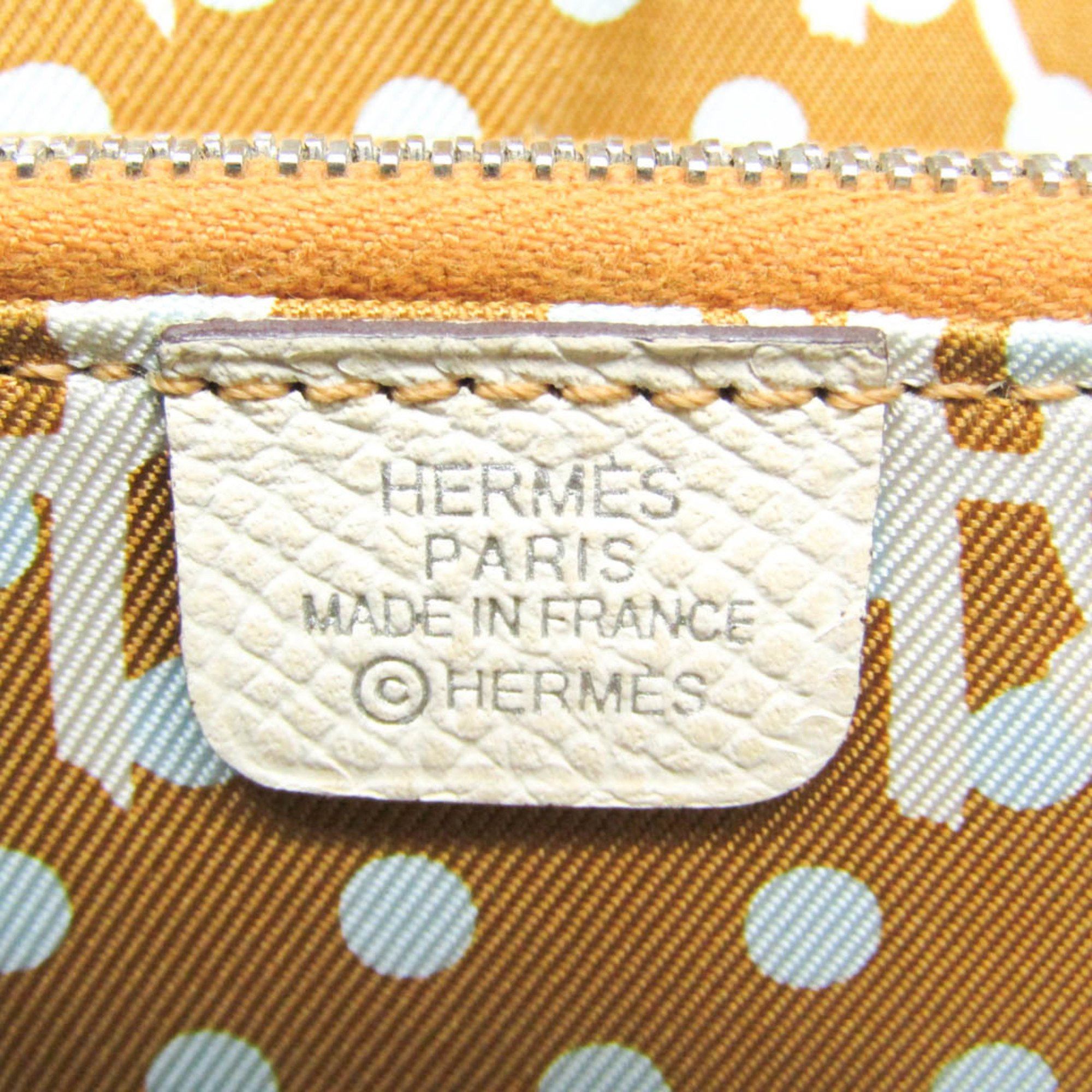 Hermes Hermes Silk'in Azap Long Women's Epsom Leather Long Wallet (bi-fold) Cream Size ONE SIZE - 13 Thumbnail
