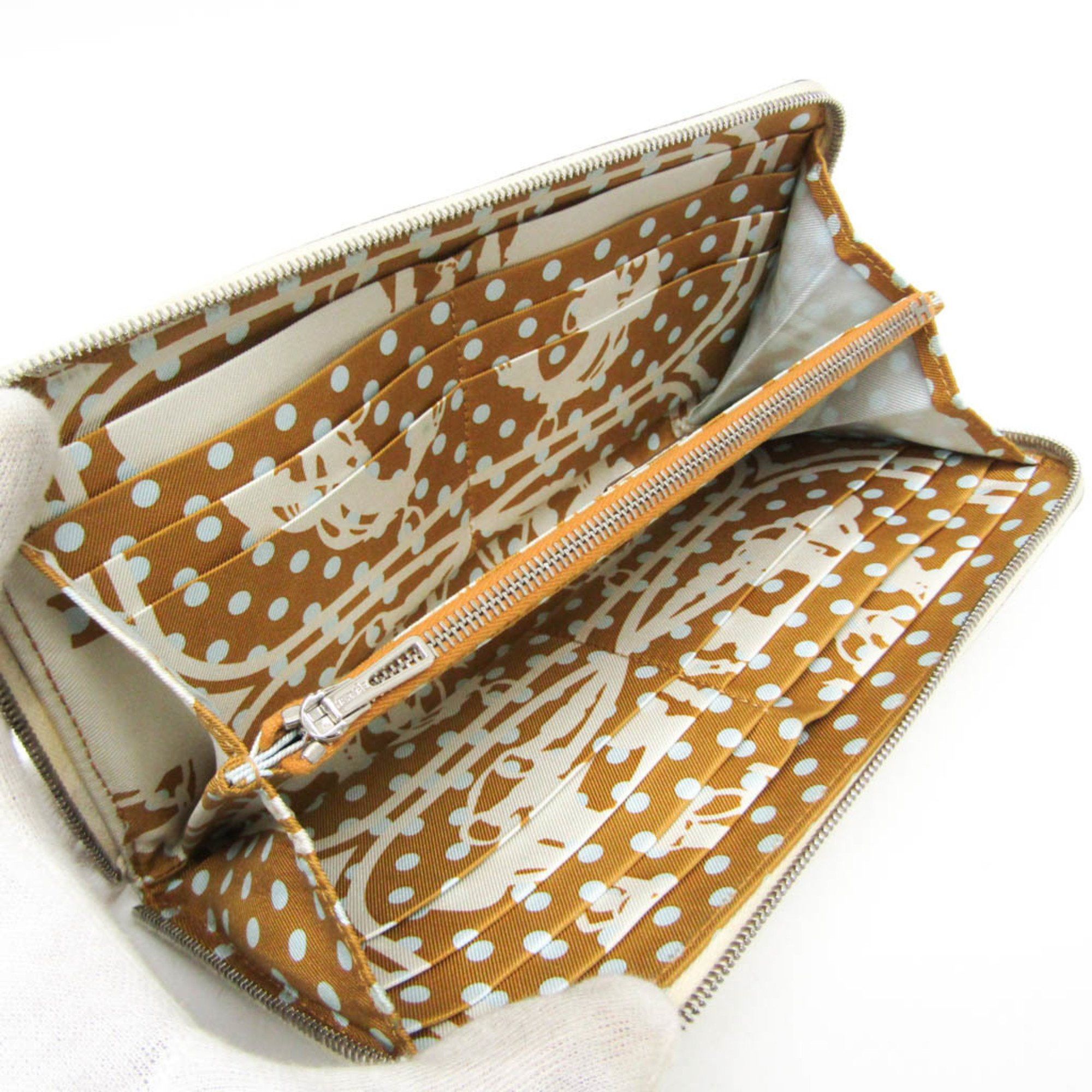 Hermes Hermes Silk'in Azap Long Women's Epsom Leather Long Wallet (bi-fold) Cream Size ONE SIZE - 3 Thumbnail