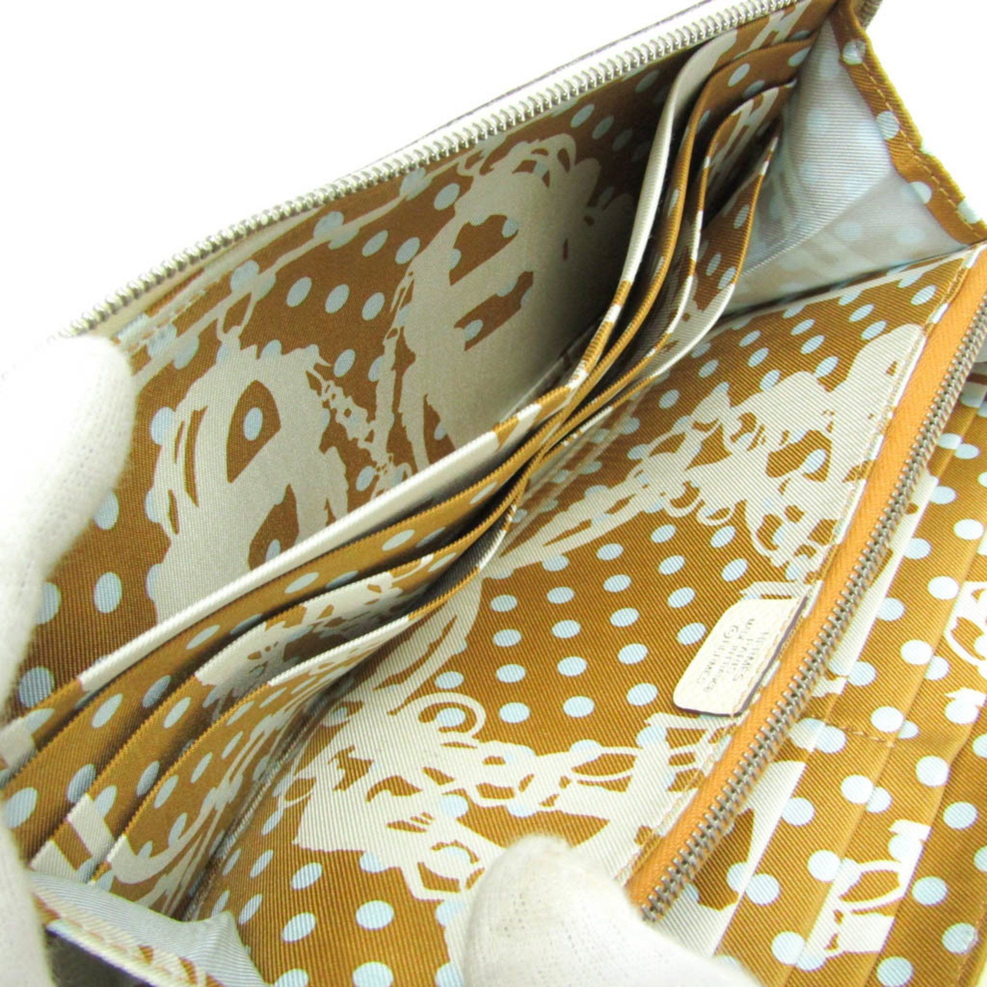 Hermes Hermes Silk'in Azap Long Women's Epsom Leather Long Wallet (bi-fold) Cream Size ONE SIZE - 11 Thumbnail