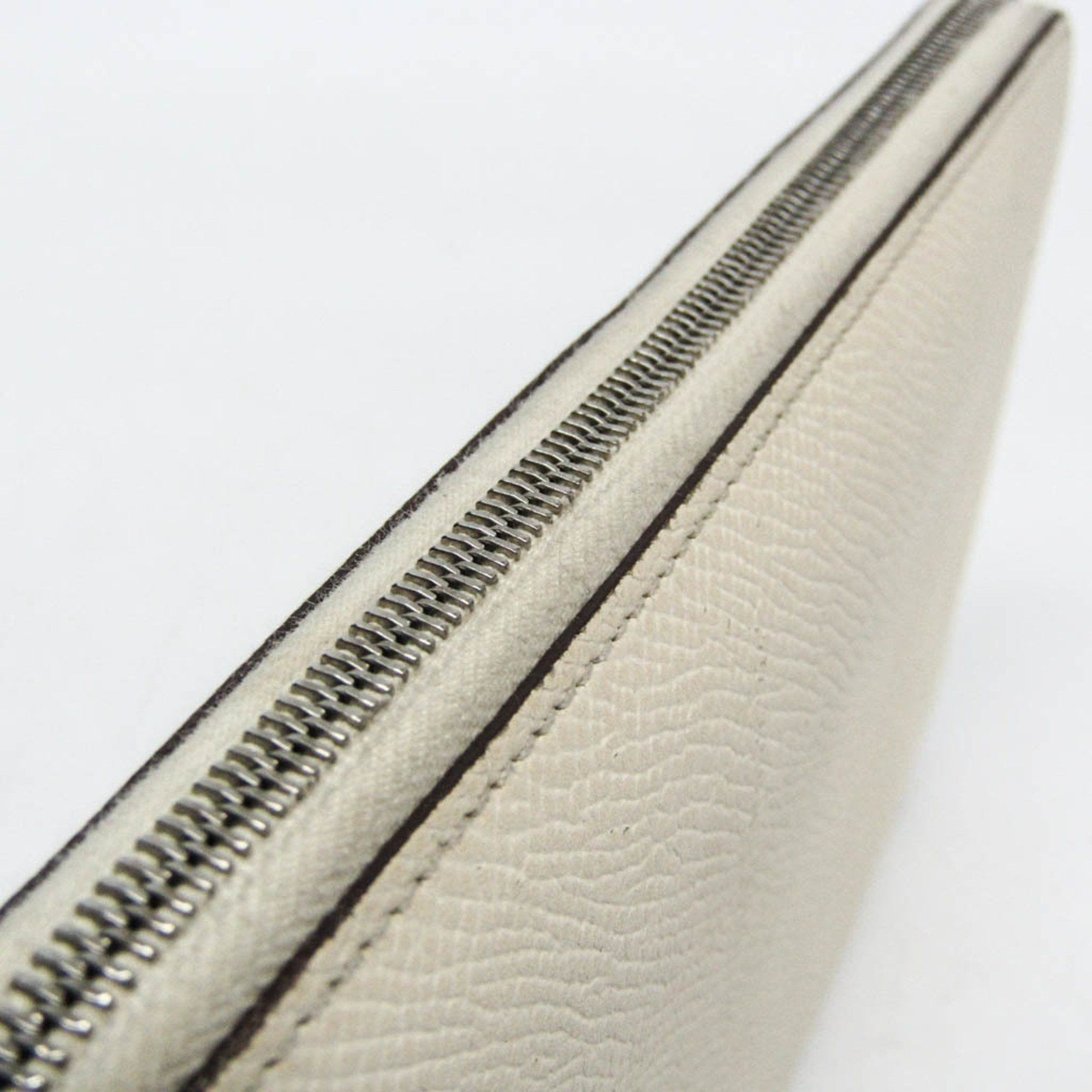 Hermes Hermes Silk'in Azap Long Women's Epsom Leather Long Wallet (bi-fold) Cream Size ONE SIZE - 10 Thumbnail