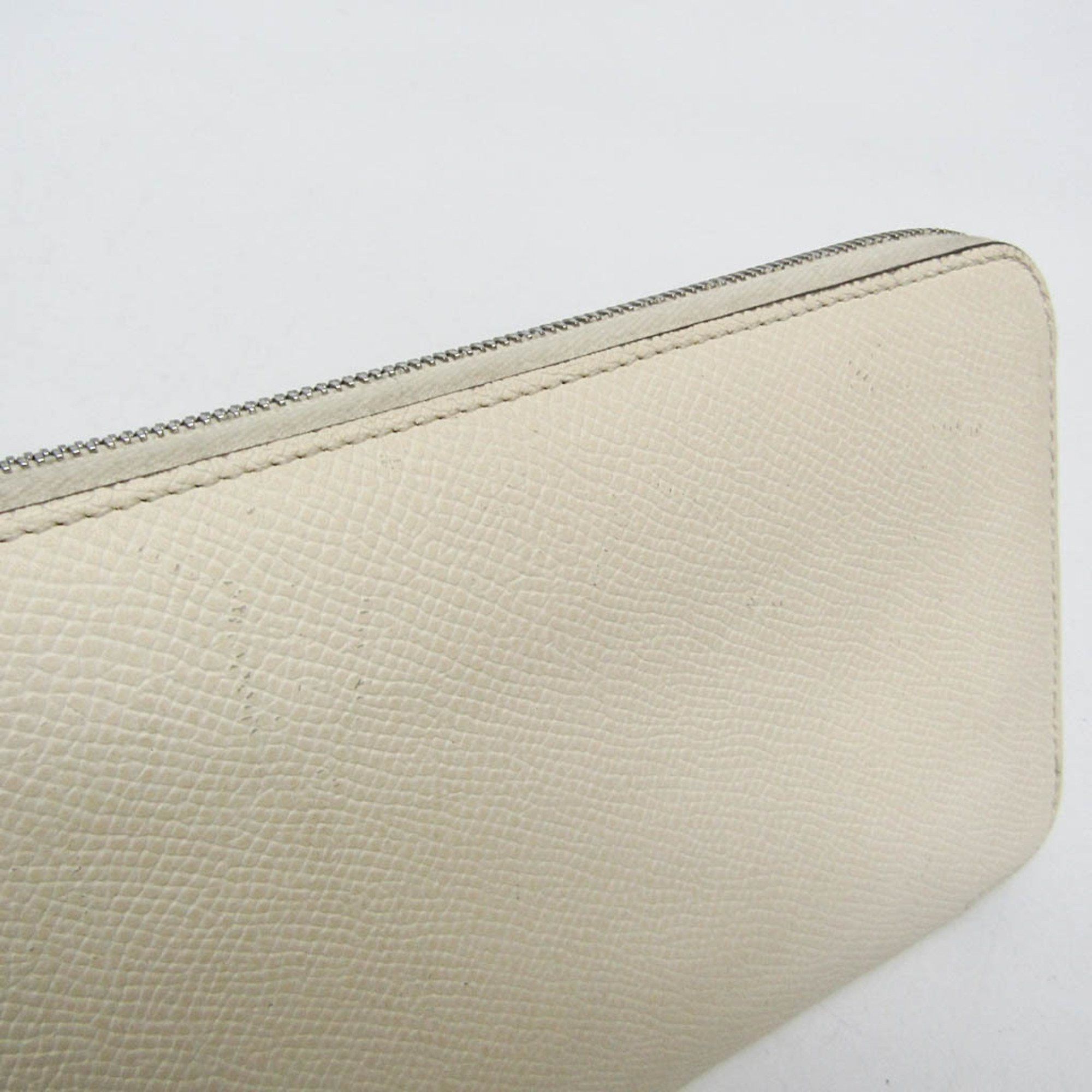 Hermes Hermes Silk'in Azap Long Women's Epsom Leather Long Wallet (bi-fold) Cream Size ONE SIZE - 5 Thumbnail