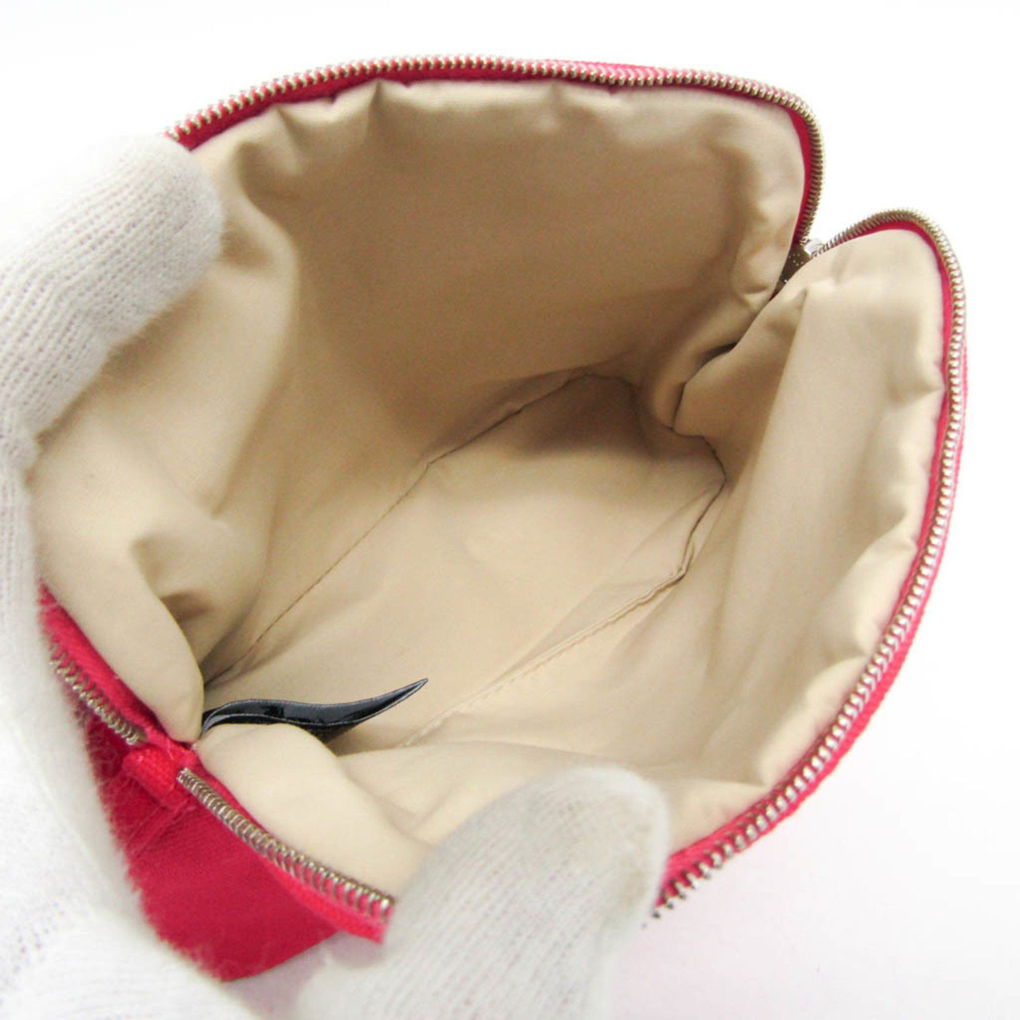 Hermes Hermes Bolide Mini Women's Cotton,Leather Pouch Brown,Pink Size ONE SIZE - 4 Thumbnail