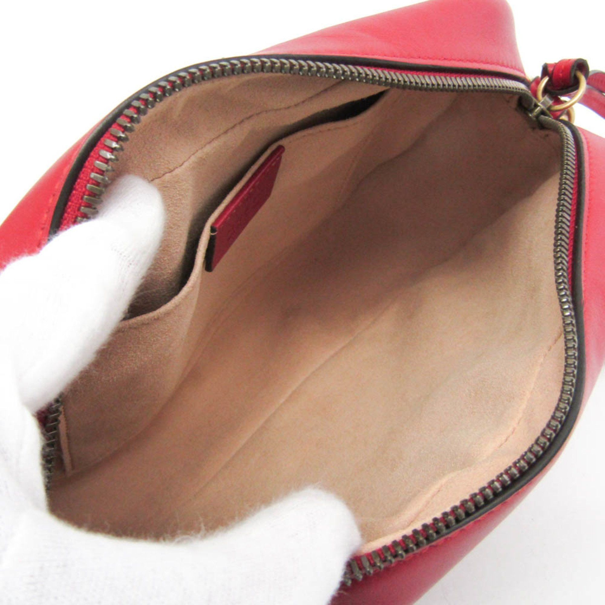 Gucci Gucci GG Marmont Small Camera Bag 447632 Women's Leather Shoulder Bag Red Color Size ONE SIZE - 3 Thumbnail