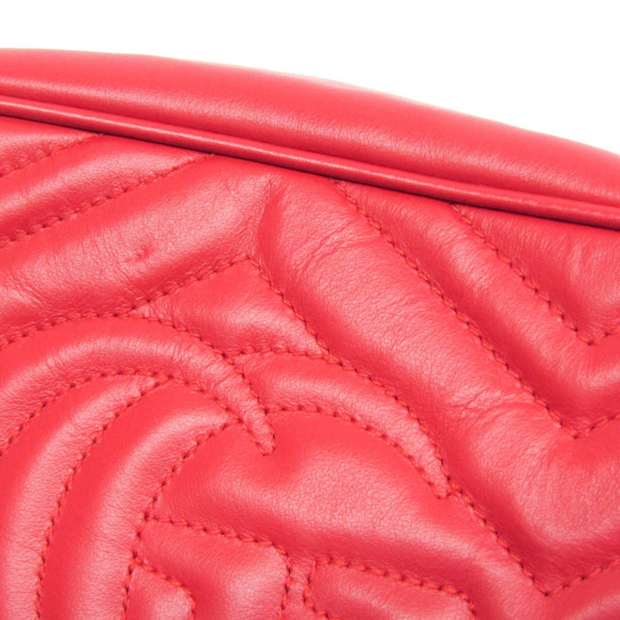 Gucci Gucci GG Marmont Small Camera Bag 447632 Women's Leather Shoulder Bag Red Color Size ONE SIZE - 8 Thumbnail