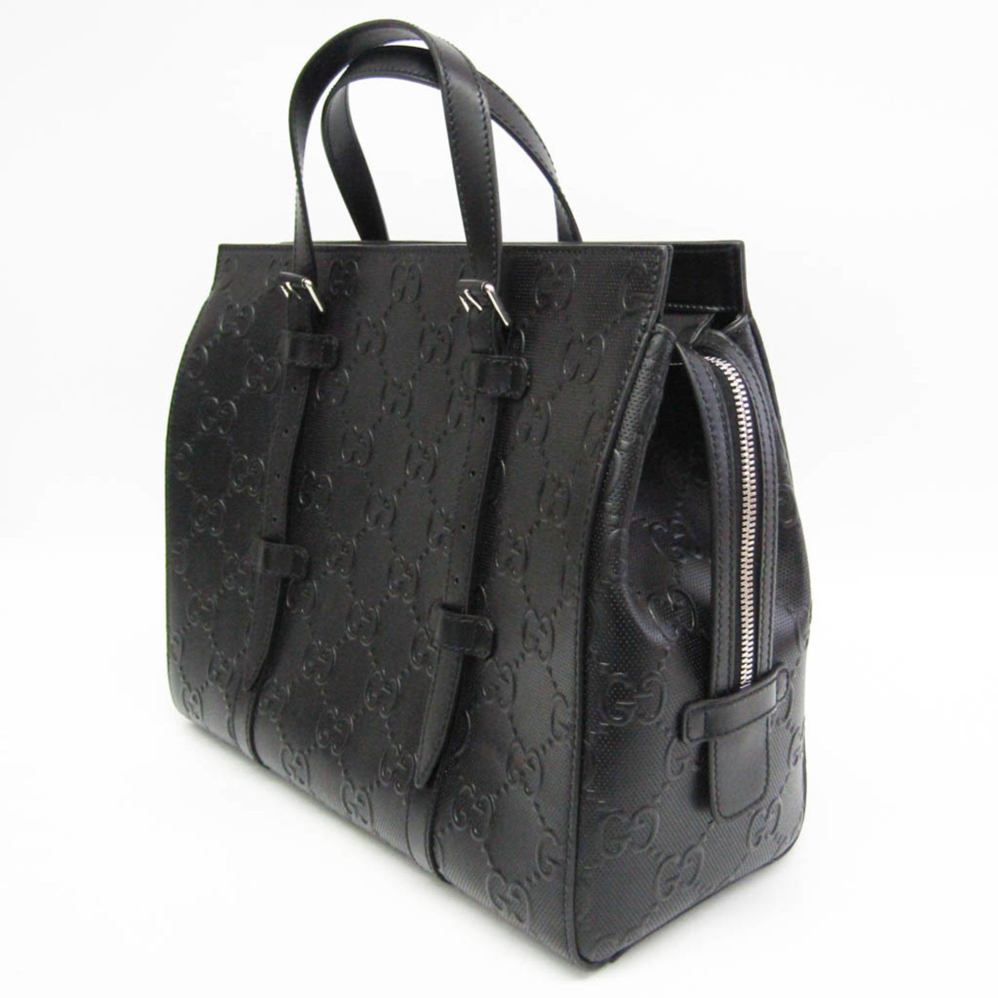 Gucci Gucci GG Embossed Tote 625774 Men's Leather Shoulder Bag,Tote Bag Black Size ONE SIZE - 4 Thumbnail