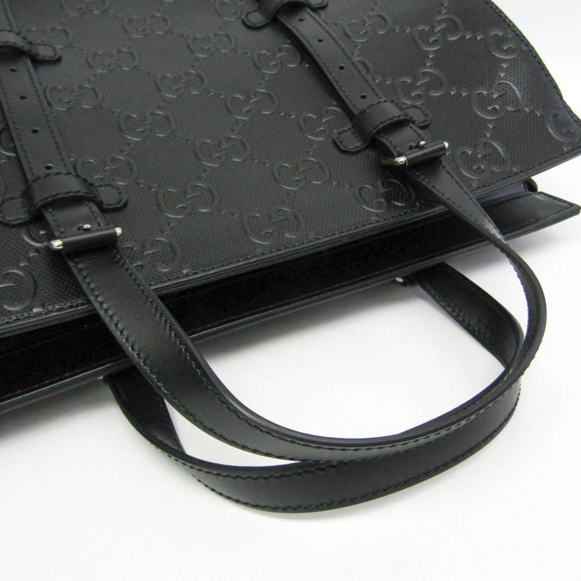 Gucci Gucci GG Embossed Tote 625774 Men's Leather Shoulder Bag,Tote Bag Black Size ONE SIZE - 8 Thumbnail