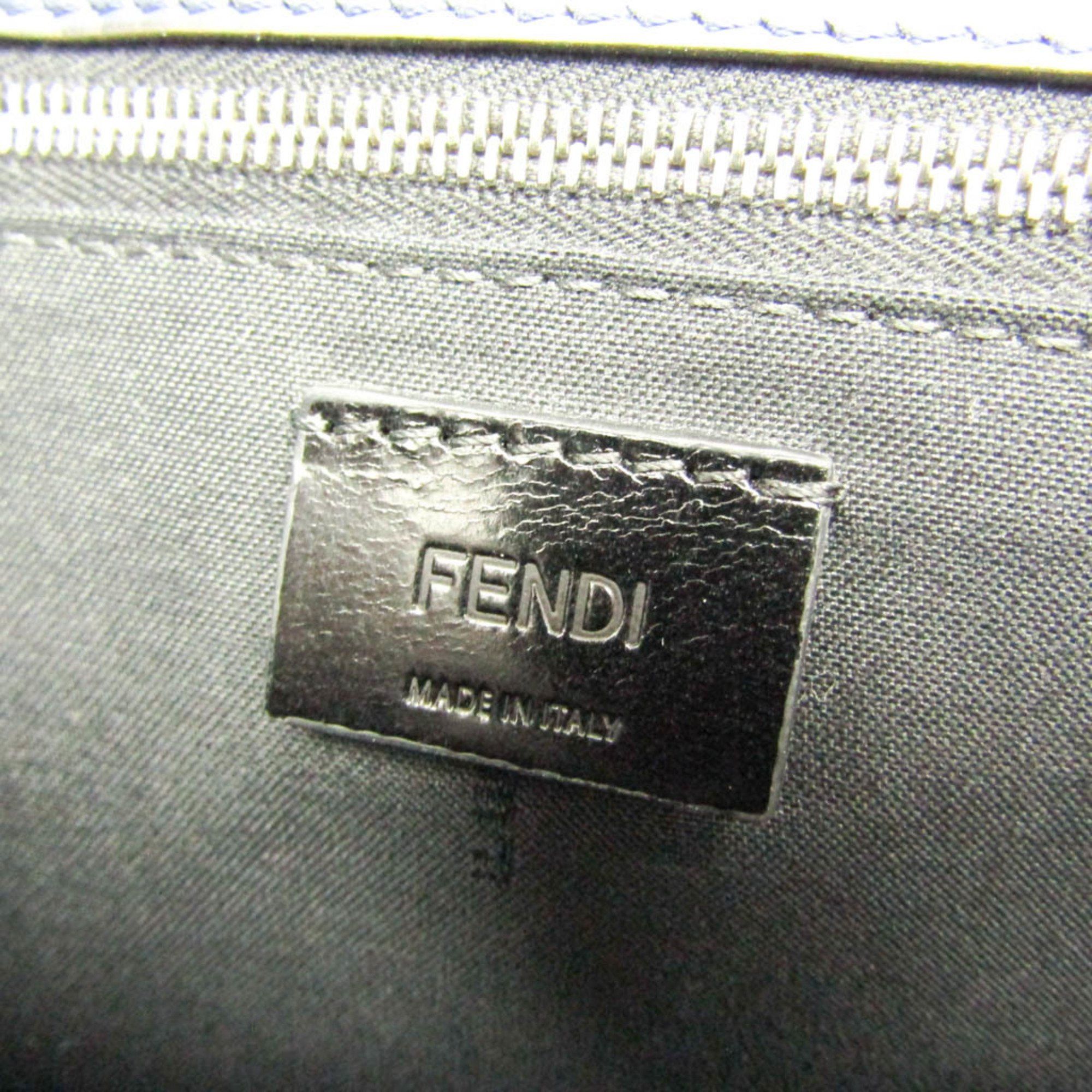 Fendi Fendi Flat Baguette Medium 7VA524 Women's Leather,Canvas Shoulder Bag Navy Size ONE SIZE - 13 Thumbnail