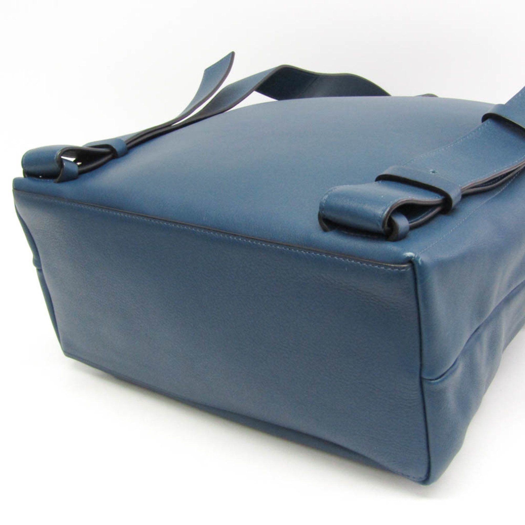 Loewe Loewe Goya Backpack 316.30.P40 Women's Leather Backpack Blue Size ONE SIZE - 5 Thumbnail
