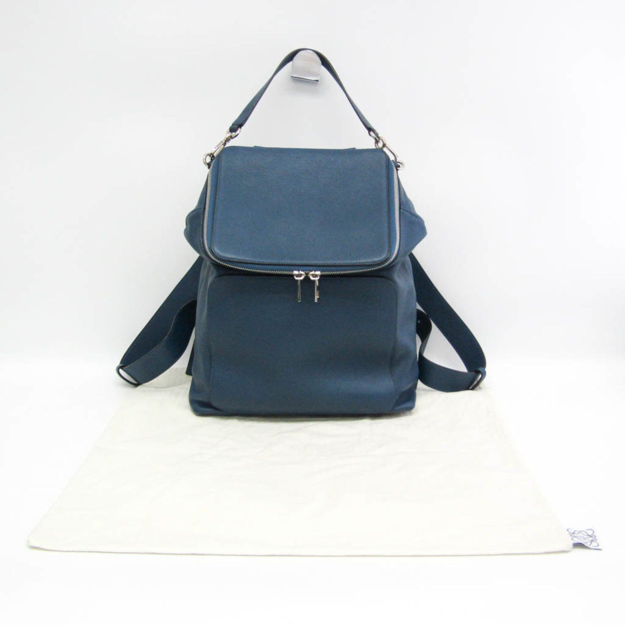 Loewe Loewe Goya Backpack 316.30.P40 Women's Leather Backpack Blue Size ONE SIZE - 2 Thumbnail
