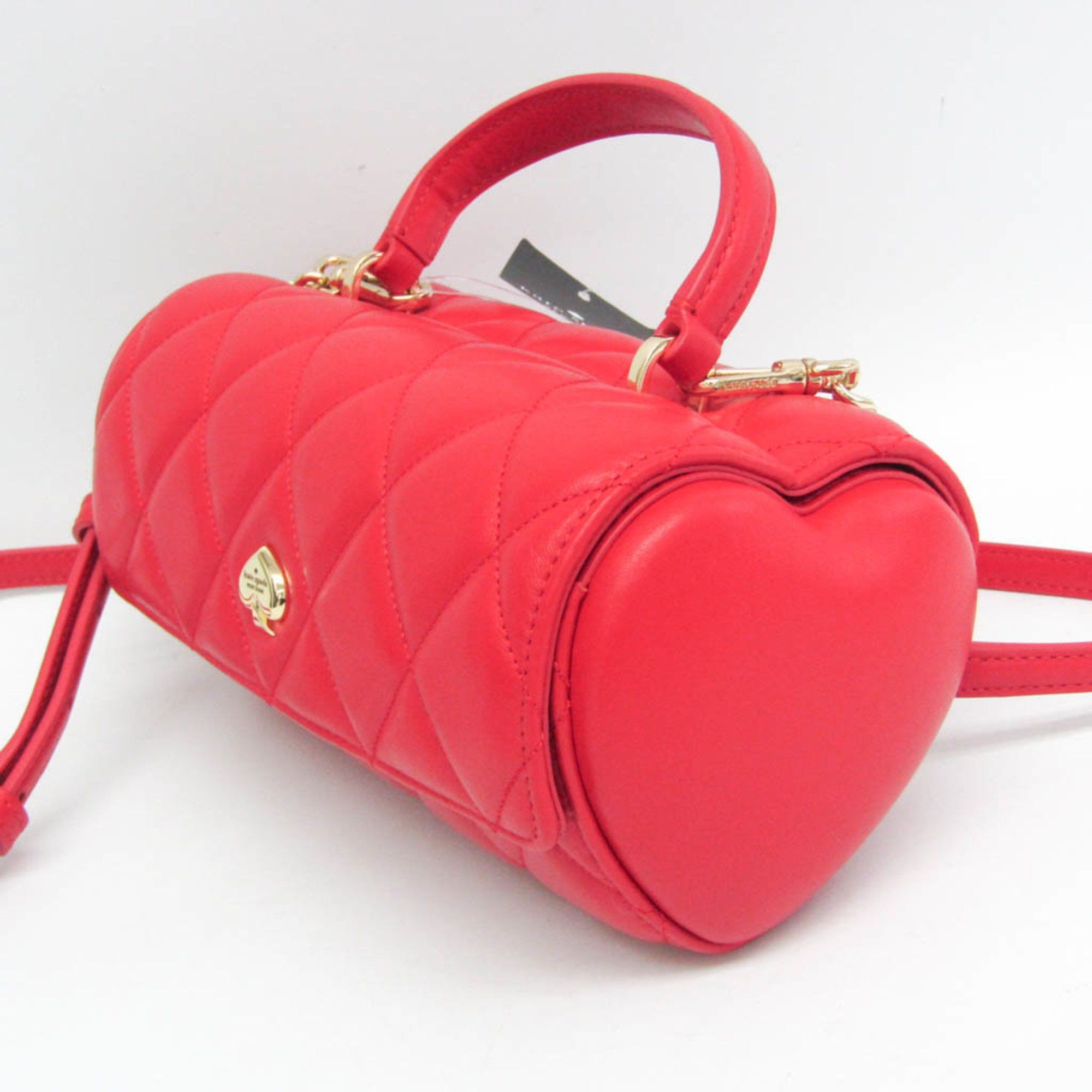 Kate Spade Kate Spade Heart To Heart 3D Heart Barrel KK175 Women's Leather Shoulder Bag Red Color Size ONE SIZE - 7 Thumbnail