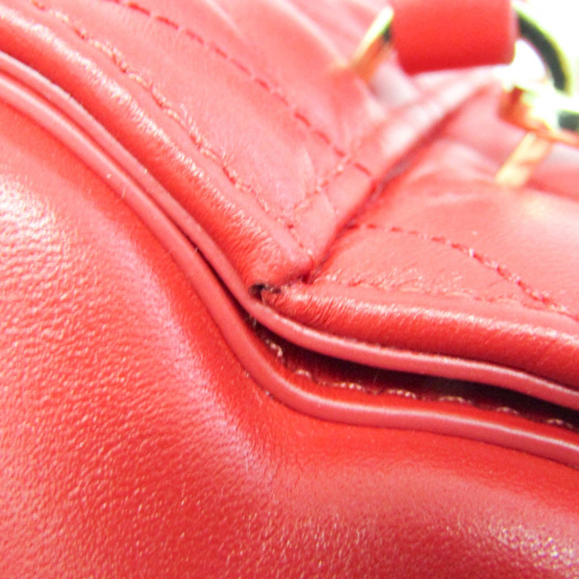Kate Spade Kate Spade Heart To Heart 3D Heart Barrel KK175 Women's Leather Shoulder Bag Red Color Size ONE SIZE - 6 Thumbnail