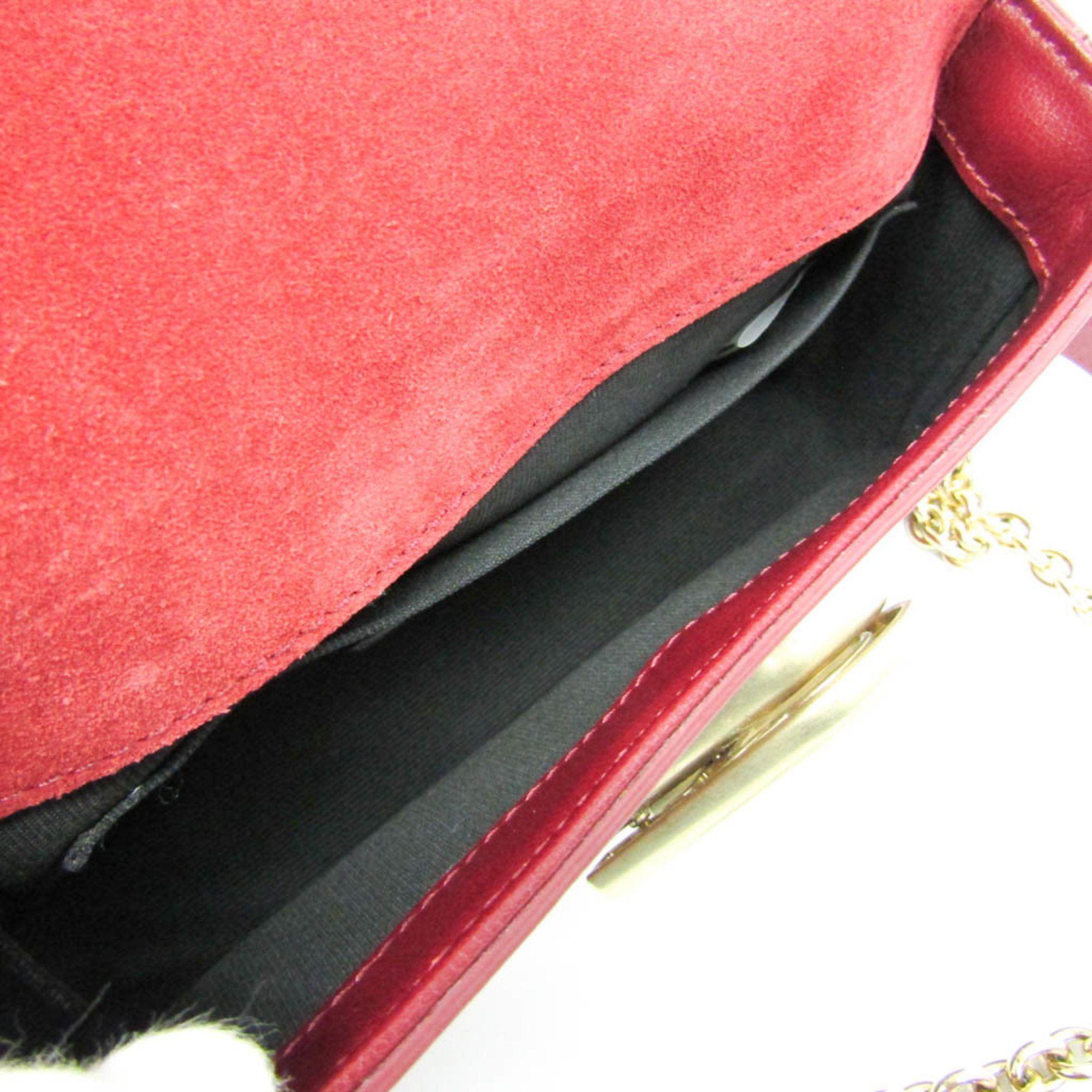 Furla Furla Chain Women's Leather Shoulder Bag Bordeaux Size ONE SIZE - 4 Thumbnail