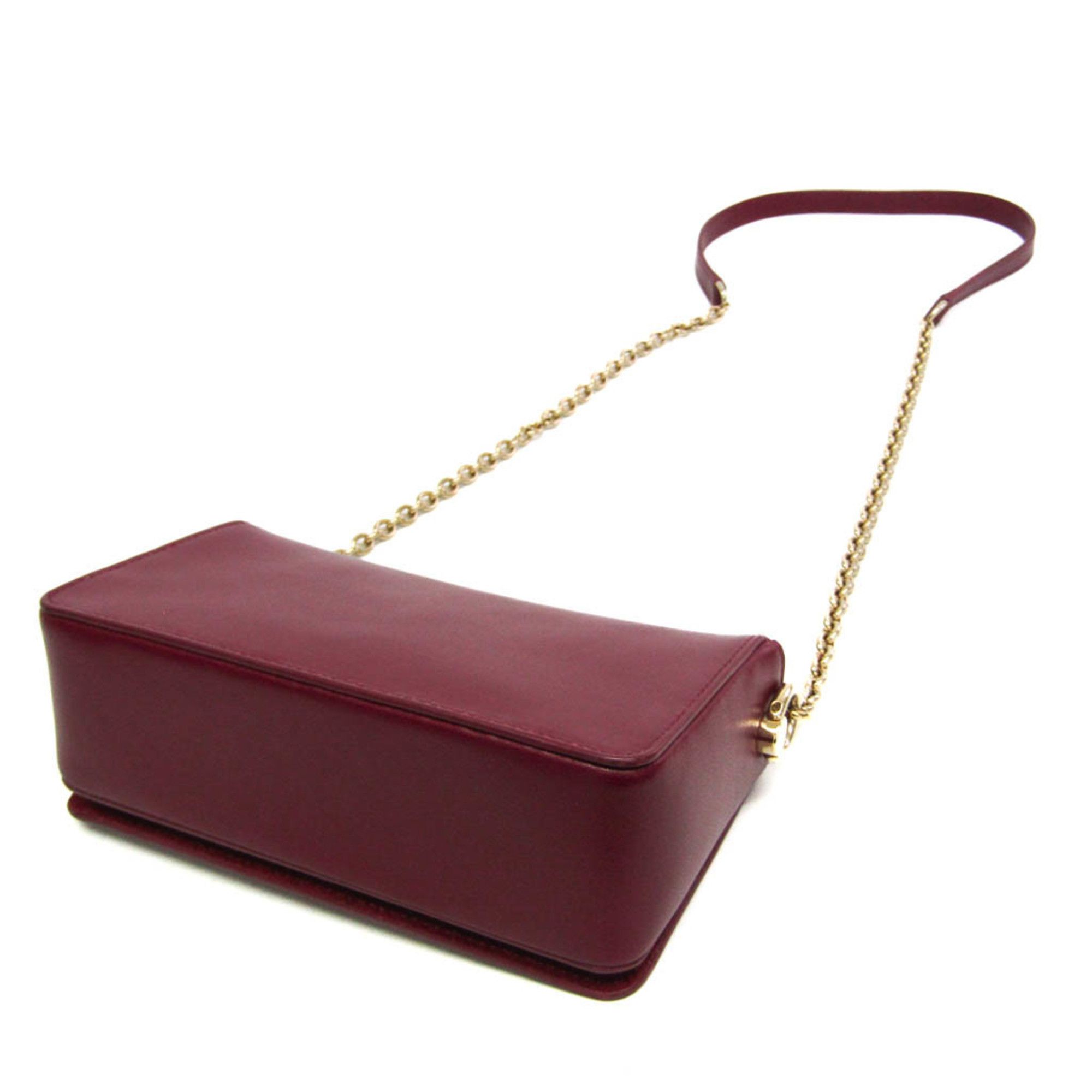 Furla Furla Chain Women's Leather Shoulder Bag Bordeaux Size ONE SIZE - 3 Thumbnail