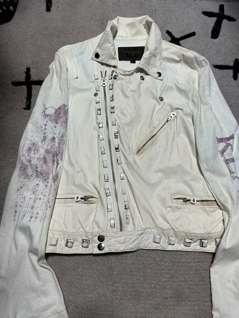 Undercover Undercover White Leather Jacket Size XL Size US XL / EU 56 / 4 - 2 Thumbnail