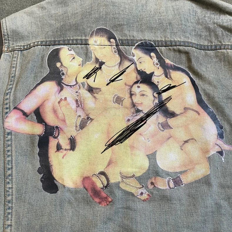 Alexander McQueen Alexander McQueen Unique Denim Jacket with Artwork Size US L / EU 52-54 / 3 - 7 Thumbnail