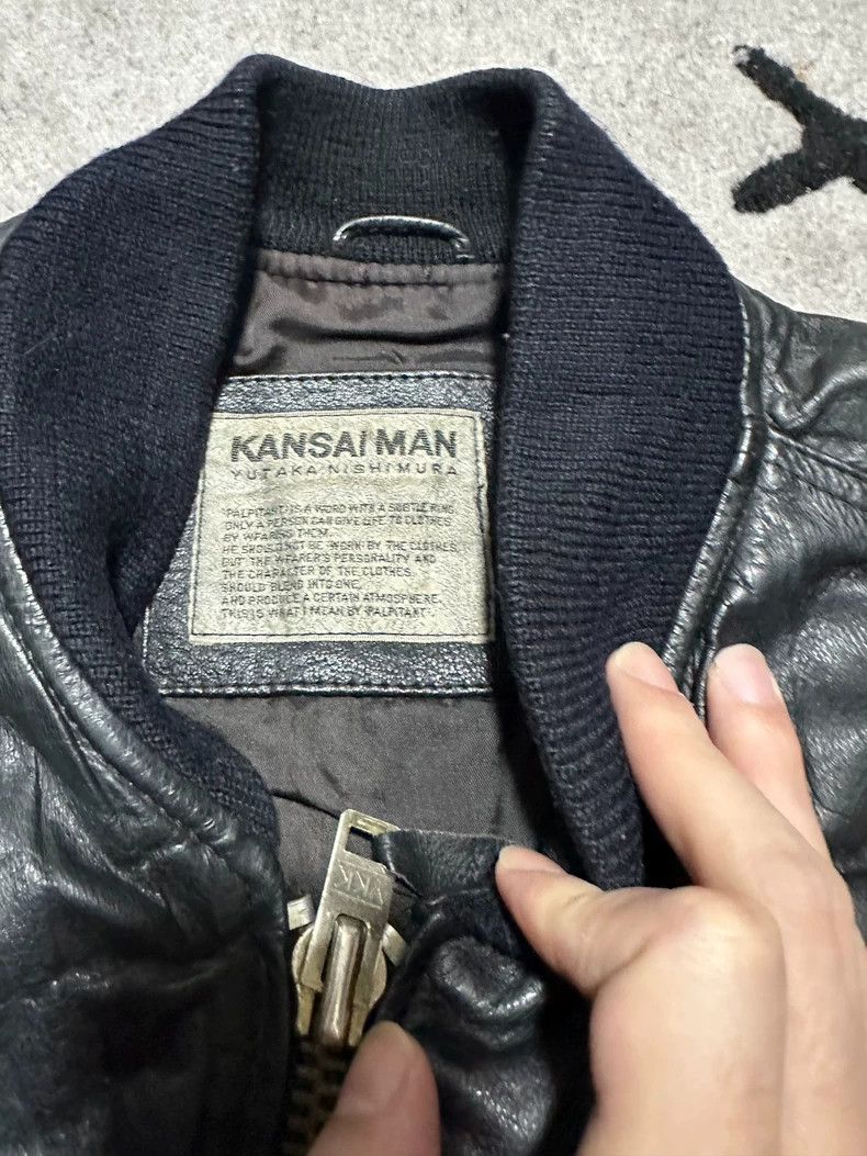 Yohji Yamamoto Kansai Yamamoto 90s Leather Bomber Jacket Size US L / EU 52-54 / 3 - 2 Thumbnail