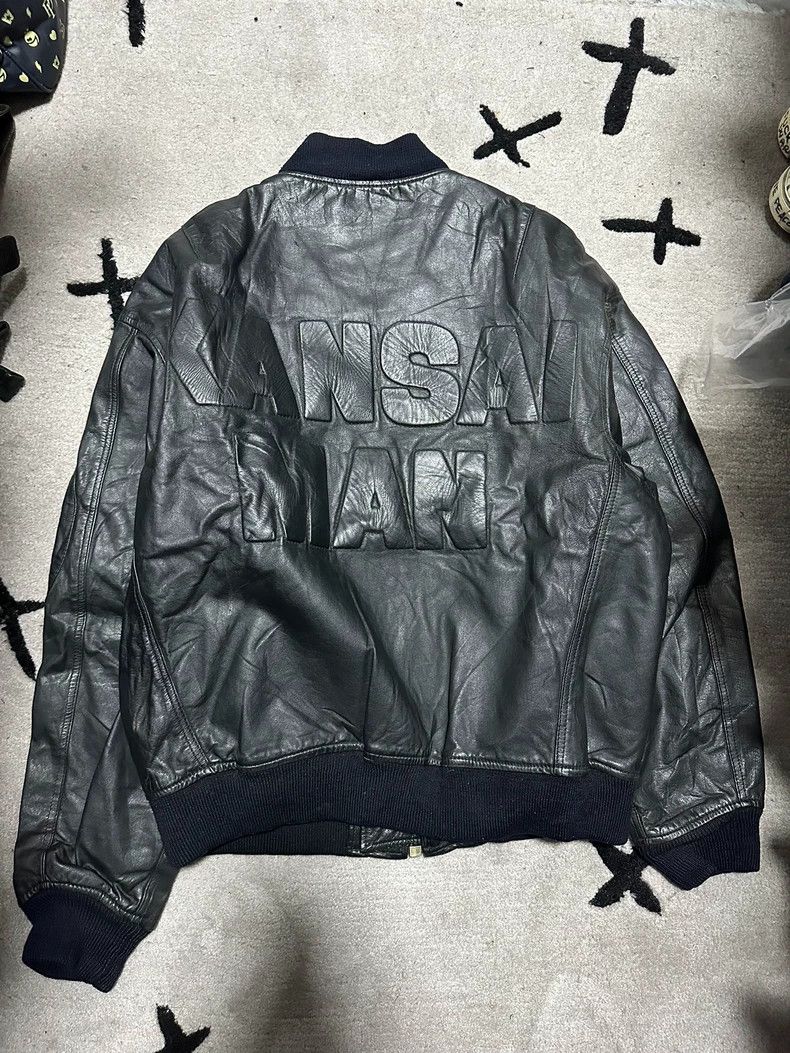 Yohji Yamamoto Kansai Yamamoto 90s Leather Bomber Jacket Size US L / EU 52-54 / 3 - 5 Thumbnail