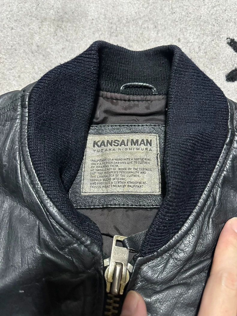 Yohji Yamamoto Kansai Yamamoto 90s Leather Bomber Jacket Size US L / EU 52-54 / 3 - 3 Thumbnail