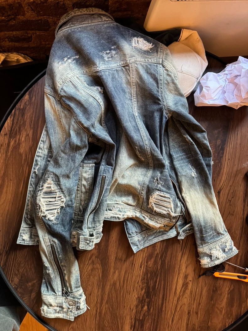 14th Addiction Distressed Denim Jacket for Men and Women Size US XS / EU 42 / 0 - 5 Thumbnail