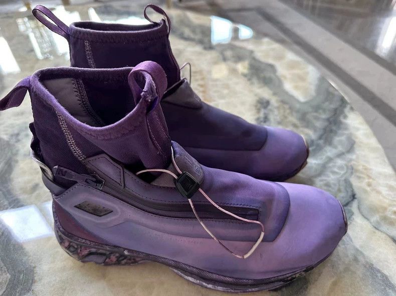 11 By Boris Bidjan Saberi Purple Salomon Tech Wear Running Shoes Size US 10 / EU 43 - 5 Thumbnail
