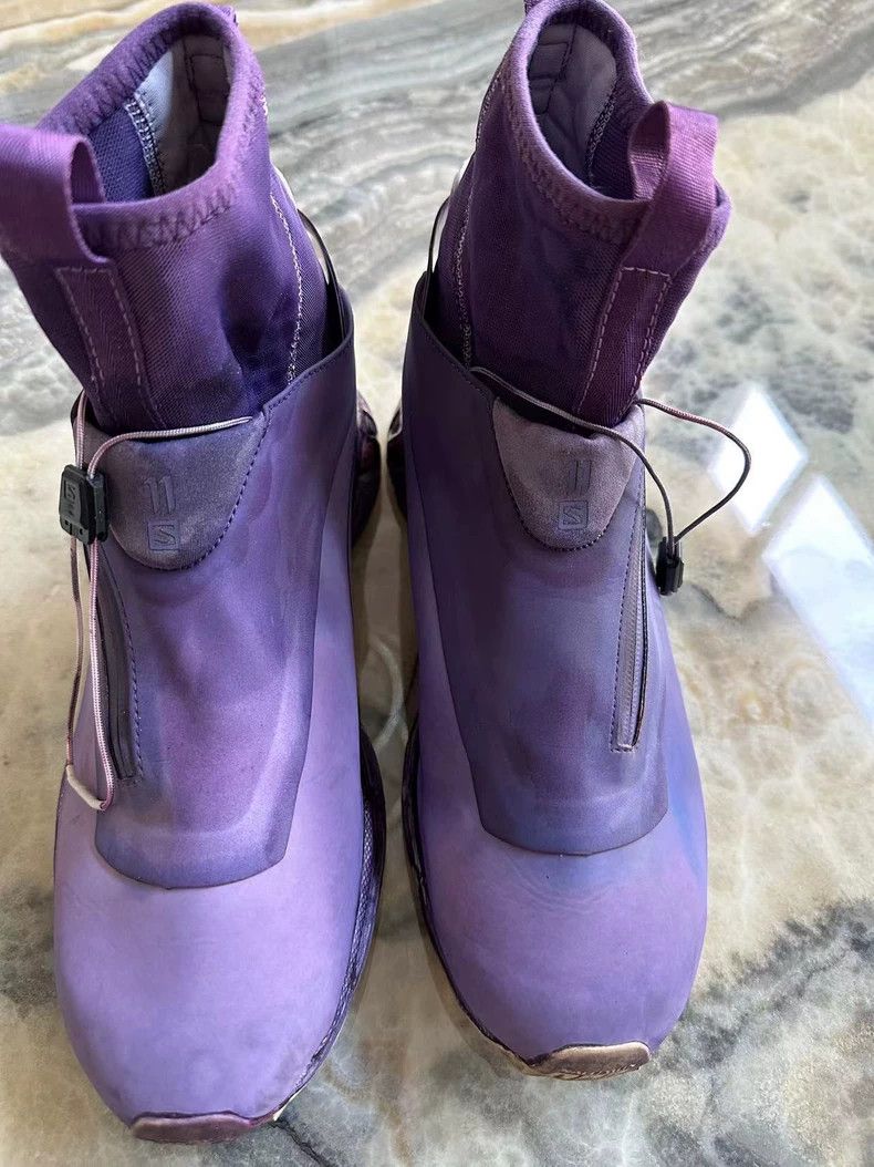 11 By Boris Bidjan Saberi Purple Salomon Tech Wear Running Shoes Size US 10 / EU 43 - 7 Thumbnail