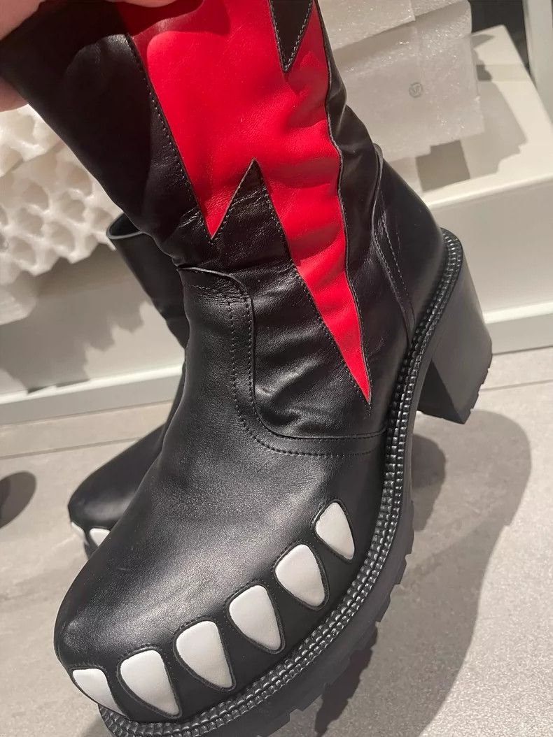 Walter Van Beirendonck Walter Van Beirendonck Monster Boots Black Red White Size US 10 / EU 43 - 3 Thumbnail