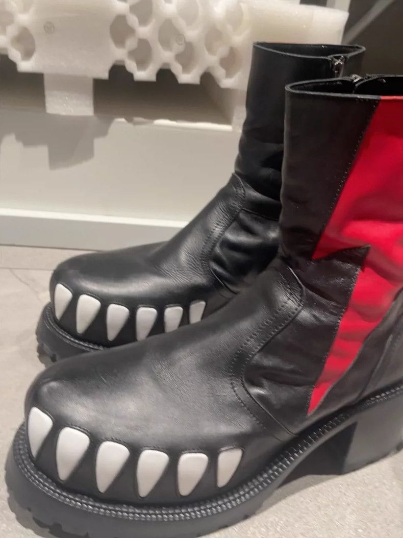 Walter Van Beirendonck Walter Van Beirendonck Monster Boots Black Red White Size US 10 / EU 43 - 7 Thumbnail