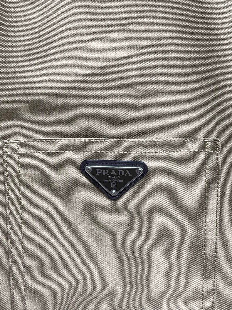 Prada Prada Beige Canvas Collar Jacket Size US S / EU 44-46 / 1 - 3 Thumbnail